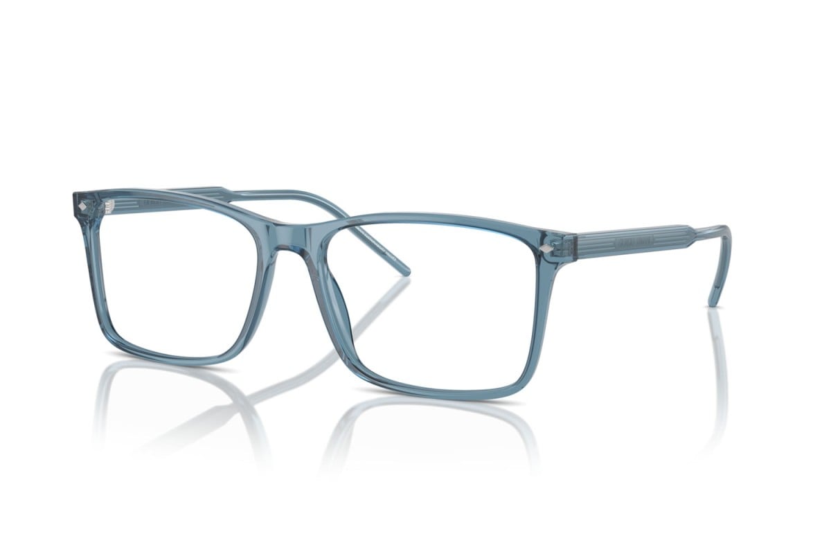 OCCHIALE DA VISTA UOMO | GIORGIO ARMANI AR 7258 - 6071 BLU TRASPARENTE - CALIBRO 57