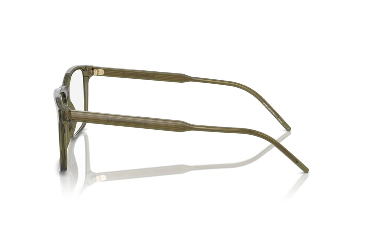 OCCHIALE DA VISTA UOMO | GIORGIO ARMANI AR 7258 - 6074 VERDE TRASPARENTE - CALIBRO 55