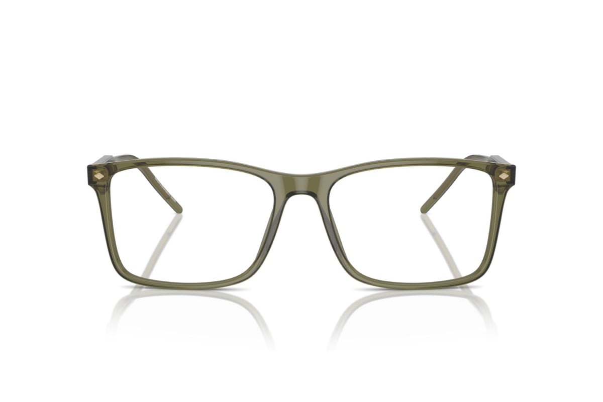 OCCHIALE DA VISTA UOMO | GIORGIO ARMANI AR 7258 - 6074 VERDE TRASPARENTE - CALIBRO 55