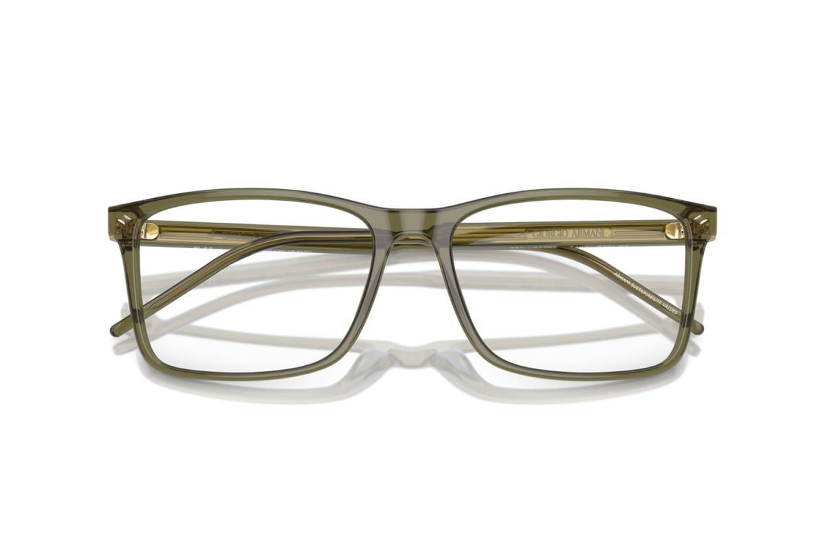 OCCHIALE DA VISTA UOMO | GIORGIO ARMANI AR 7258 - 6074 VERDE TRASPARENTE - CALIBRO 55