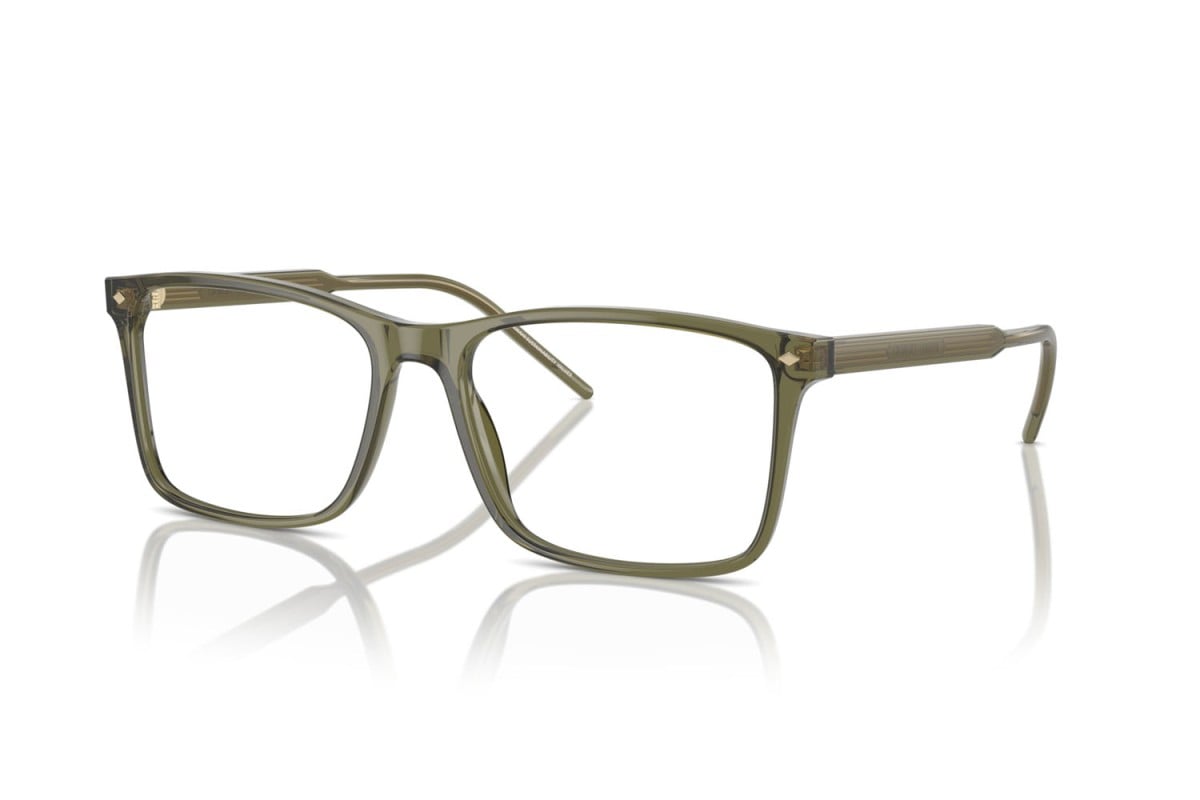 OCCHIALE DA VISTA UOMO | GIORGIO ARMANI AR 7258 - 6074 VERDE TRASPARENTE - CALIBRO 55
