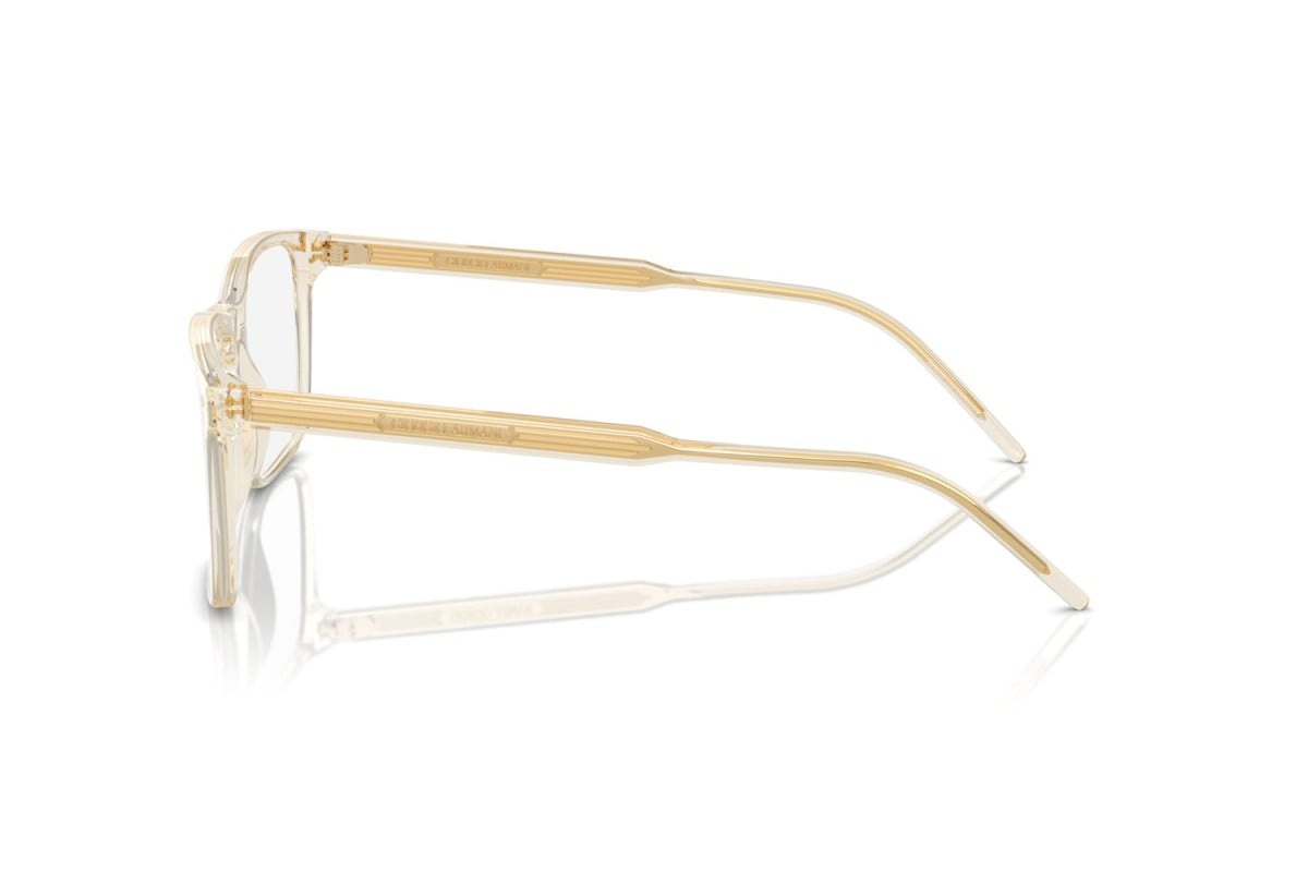 OCCHIALE DA VISTA UOMO | GIORGIO ARMANI AR 7258 - 6077 GIALLO TRASPARENTE - CALIBRO 57