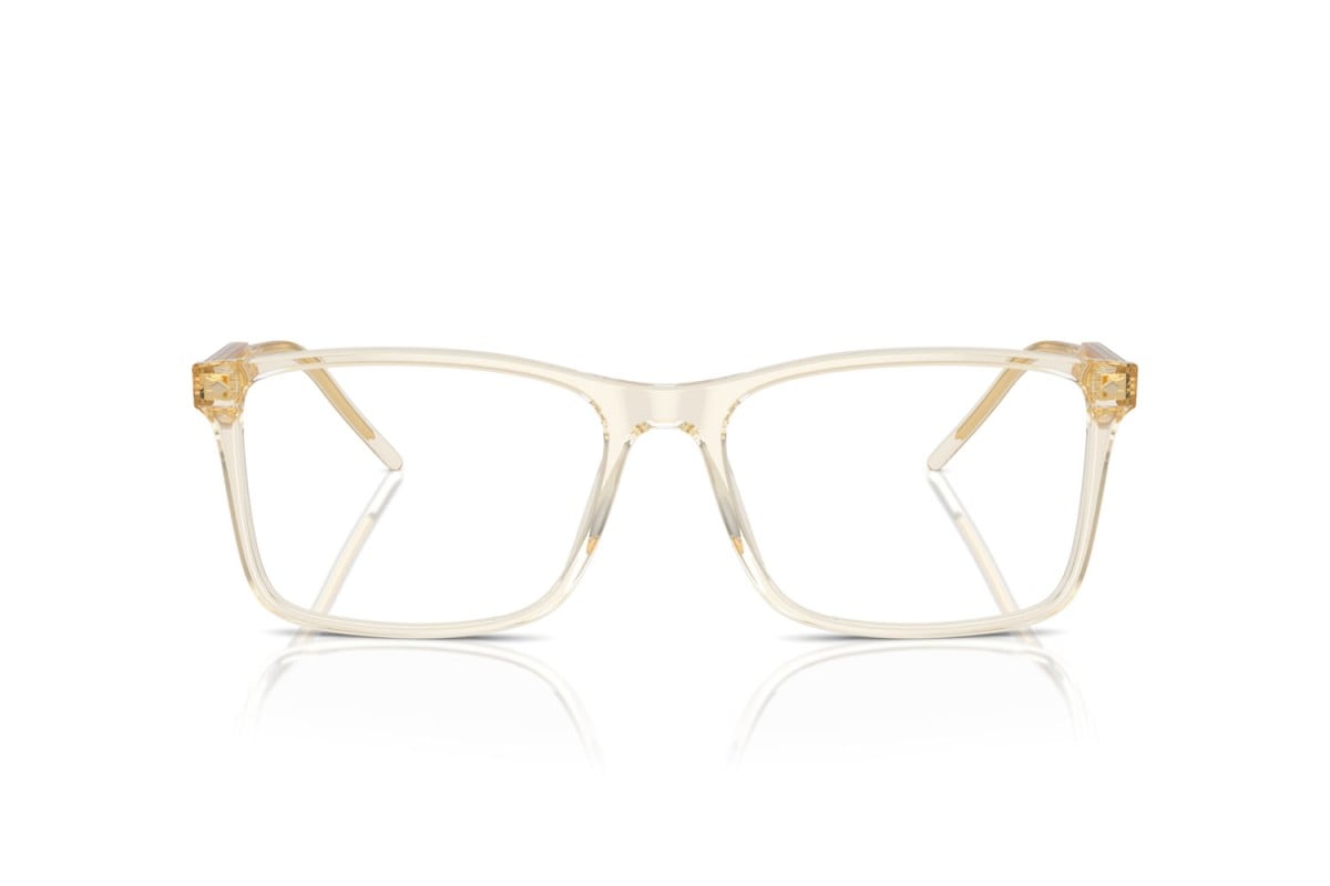 OCCHIALE DA VISTA UOMO | GIORGIO ARMANI AR 7258 - 6077 GIALLO TRASPARENTE - CALIBRO 57