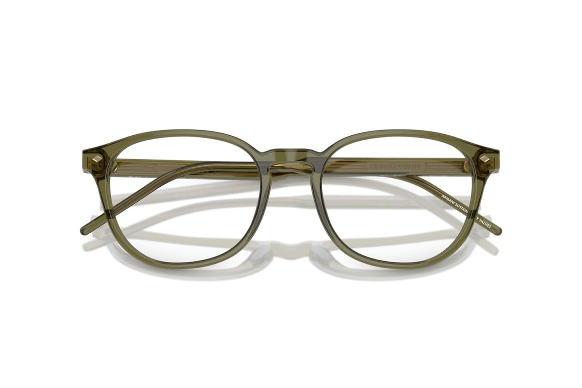 OCCHIALE DA VISTA UOMO | GIORGIO ARMANI AR 7259 - 6074 VERDE TRASPARENTE - CALIBRO 50