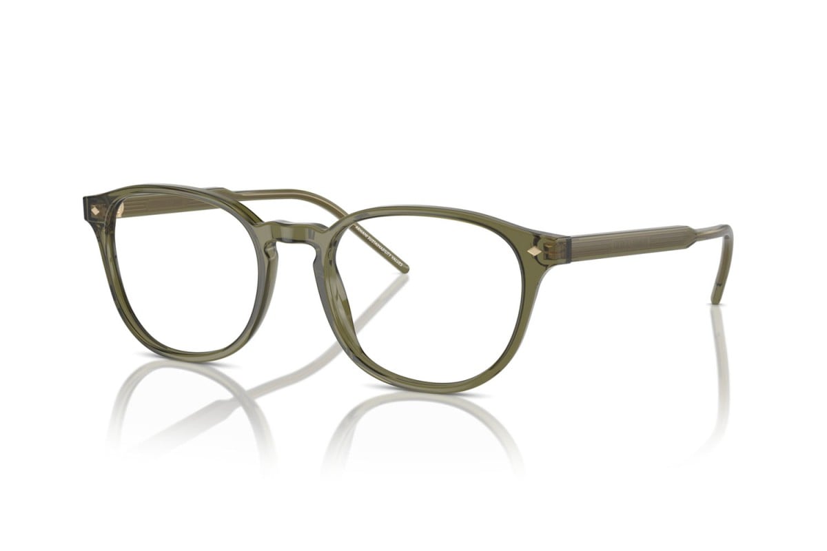 OCCHIALE DA VISTA UOMO | GIORGIO ARMANI AR 7259 - 6074 VERDE TRASPARENTE - CALIBRO 50