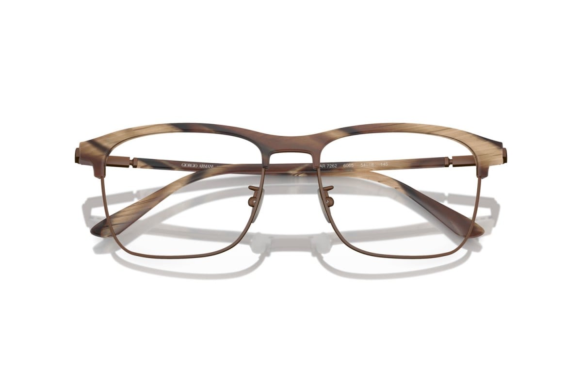 OCCHIALE DA VISTA UOMO | GIORGIO ARMANI AR 7262 - 6065 CORNO MARRONE OPACO - CALIBRO 54