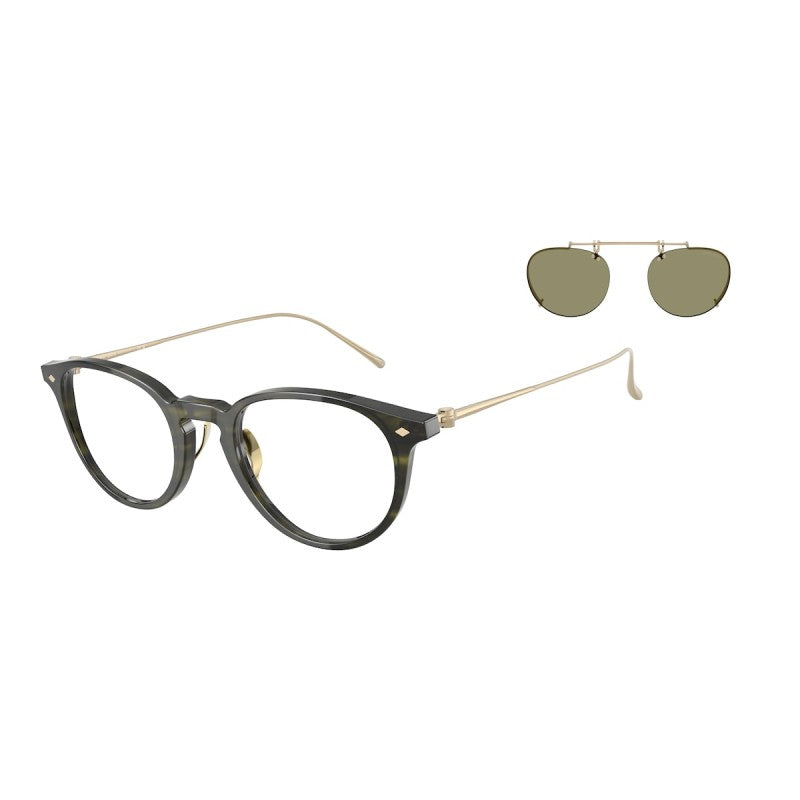 OCCHIALE DA VISTA UOMO | GIORGIO ARMANI AR 7270T - 6208 VERDE STRIATO - CALIBRO 49