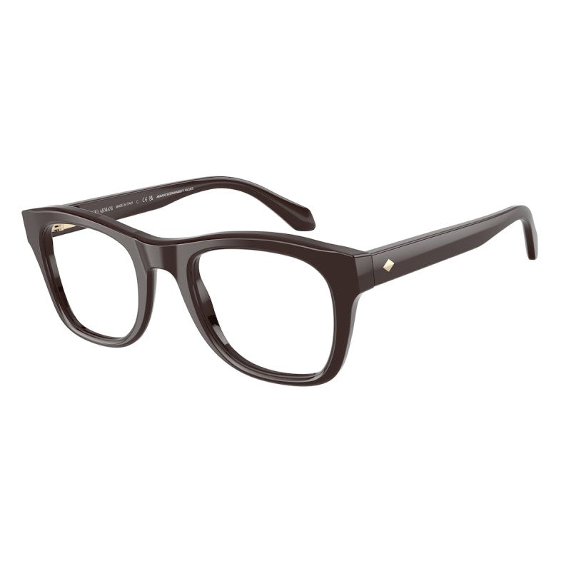 OCCHIALE DA VISTA UOMO | GIORGIO ARMANI AR 7273 - 6220 MARRONE SOLIDO - CALIBRO 49