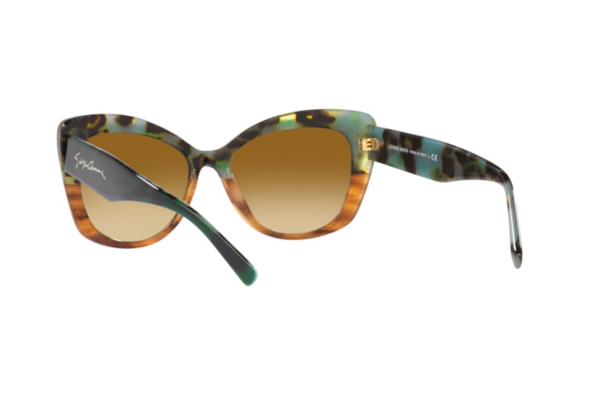 OCCHIALE DA SOLE DONNA | GIORGIO ARMANI AR 8161 - 59302L AVANA VERDE/MARRONE RIGATO - CALIBRO 56