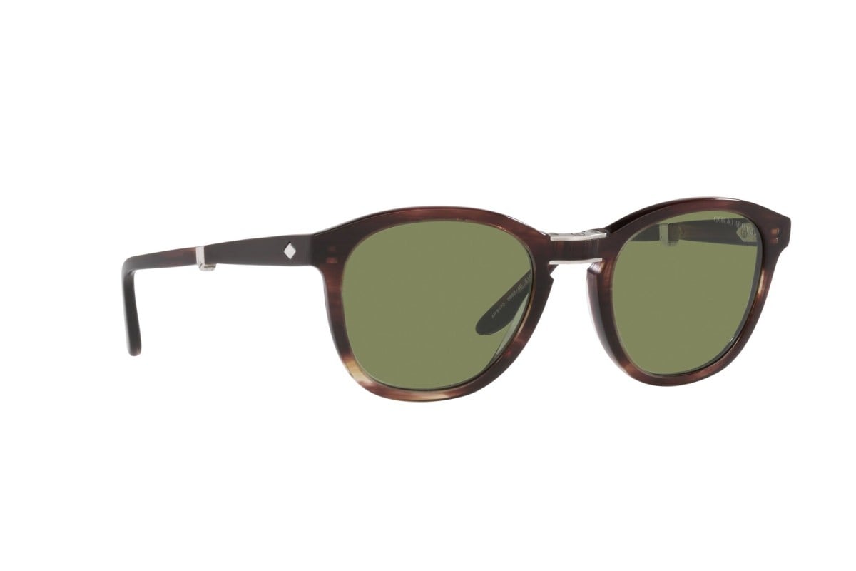 OCCHIALE DA SOLE UOMO | GIORGIO ARMANI AR 8170 - 59634E MARRONE STRIATO - CALIBRO 51