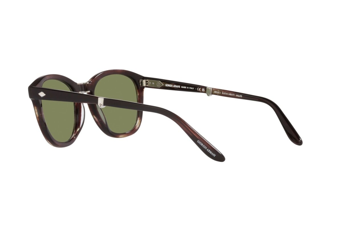 OCCHIALE DA SOLE UOMO | GIORGIO ARMANI AR 8170 - 59634E MARRONE STRIATO - CALIBRO 51