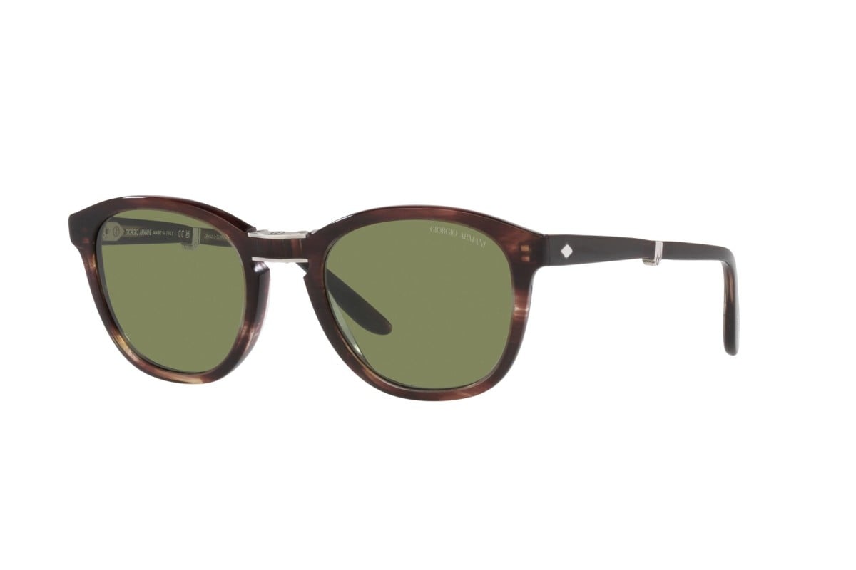 OCCHIALE DA SOLE UOMO | GIORGIO ARMANI AR 8170 - 59634E MARRONE STRIATO - CALIBRO 51