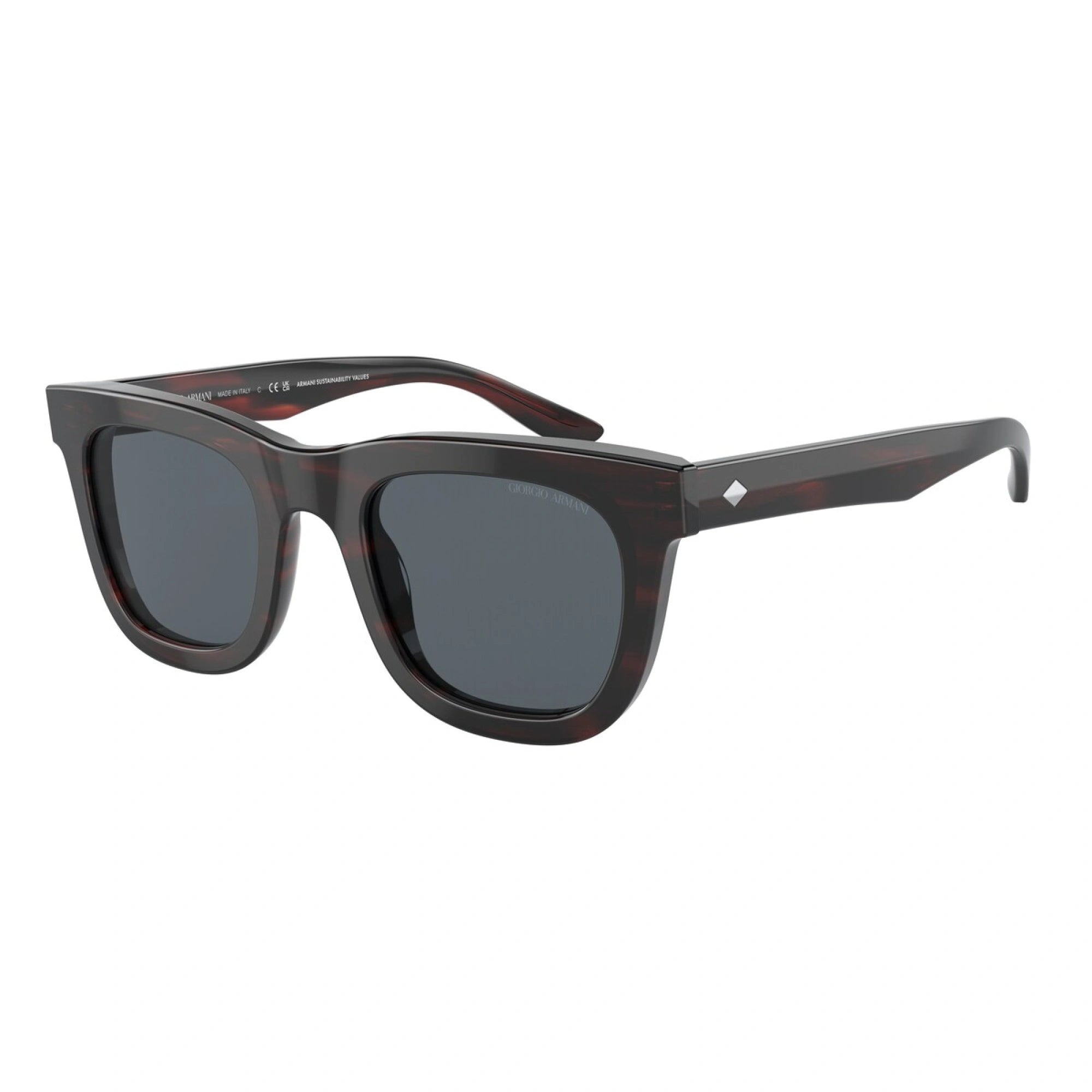 GIORGIO ARMANI AR 8171 - 5963R5 MARRONE STRIATO | OCCHIALE DA SOLE UOMO | CALIBRO 49