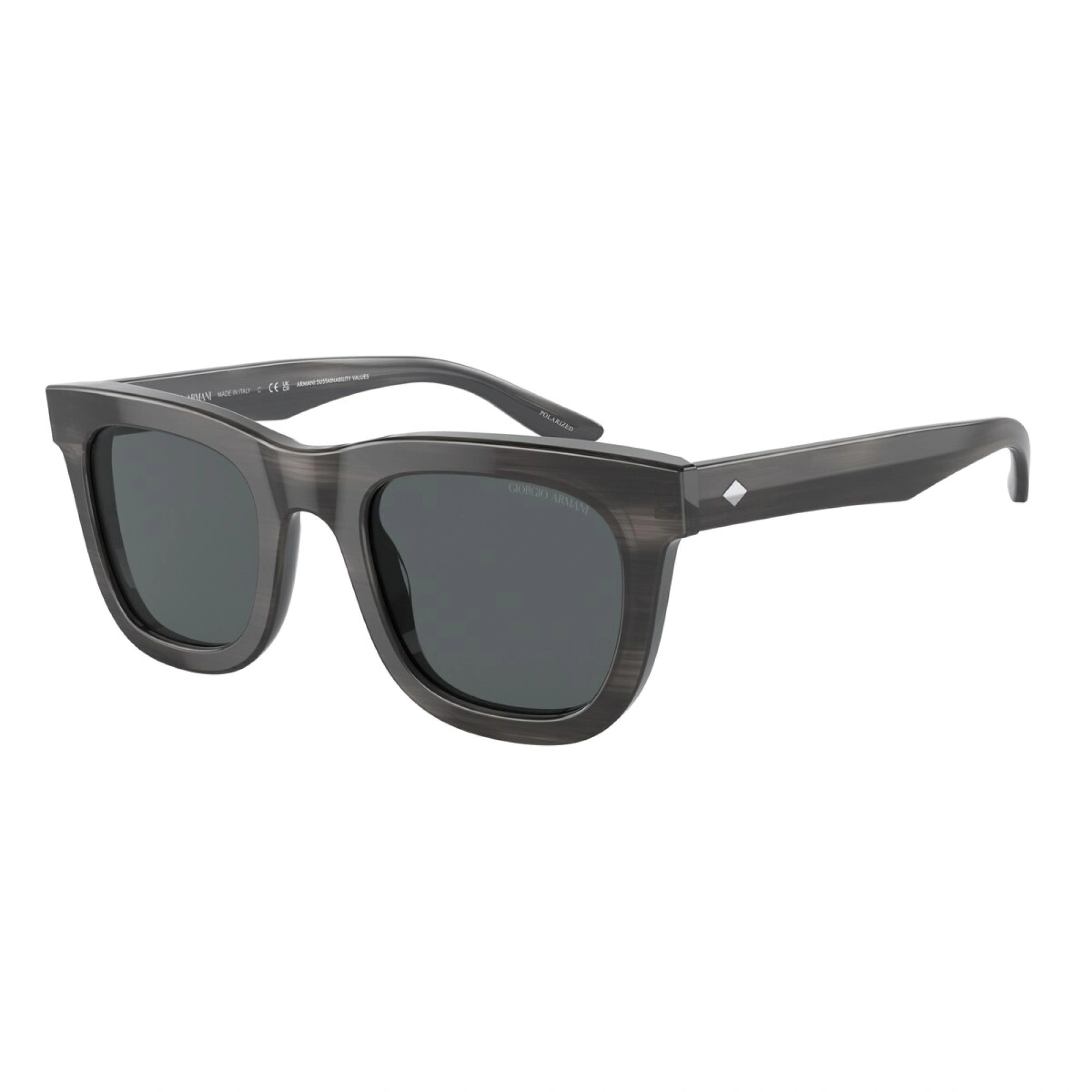 GIORGIO ARMANI AR 8171 - 5964P2 GRIGIO RIGATO | OCCHIALE DA SOLE UOMO | CALIBRO 49