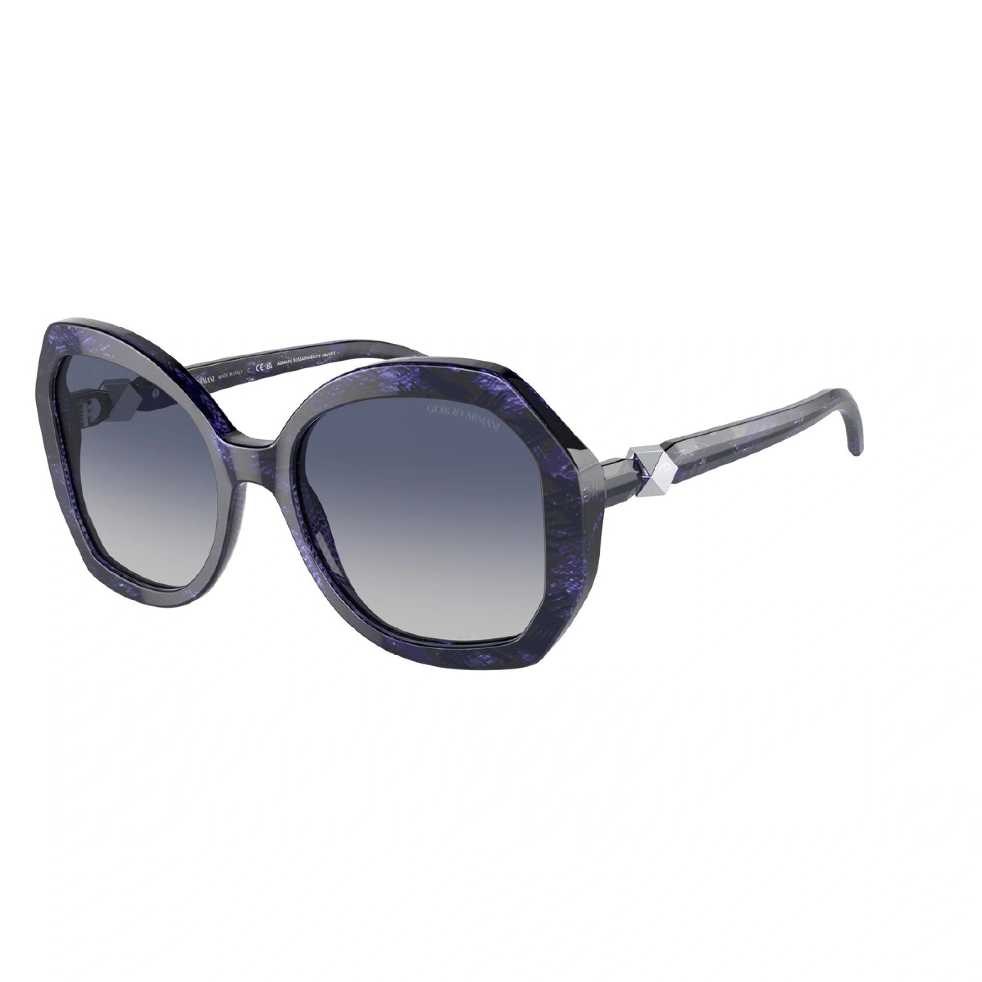 GIORGIO ARMANI AR 8180 - 60004L AVANA BLU | OCCHIALE DA SOLE DONNA | CALIBRO 54