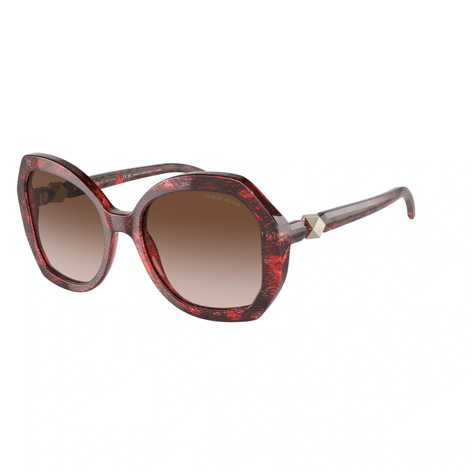 GIORGIO ARMANI AR 8180 - 600113 AVANA ROSSA | OCCHIALE DA SOLE DONNA | CALIBRO 54