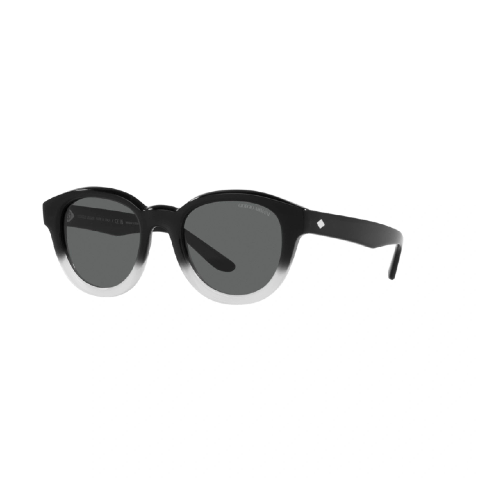 GIORGIO ARMANI AR 8181 - 5996B1 GRADIENTE NERO-BIANCO | OCCHIALE DA SOLE DONNA | CALIBRO 49