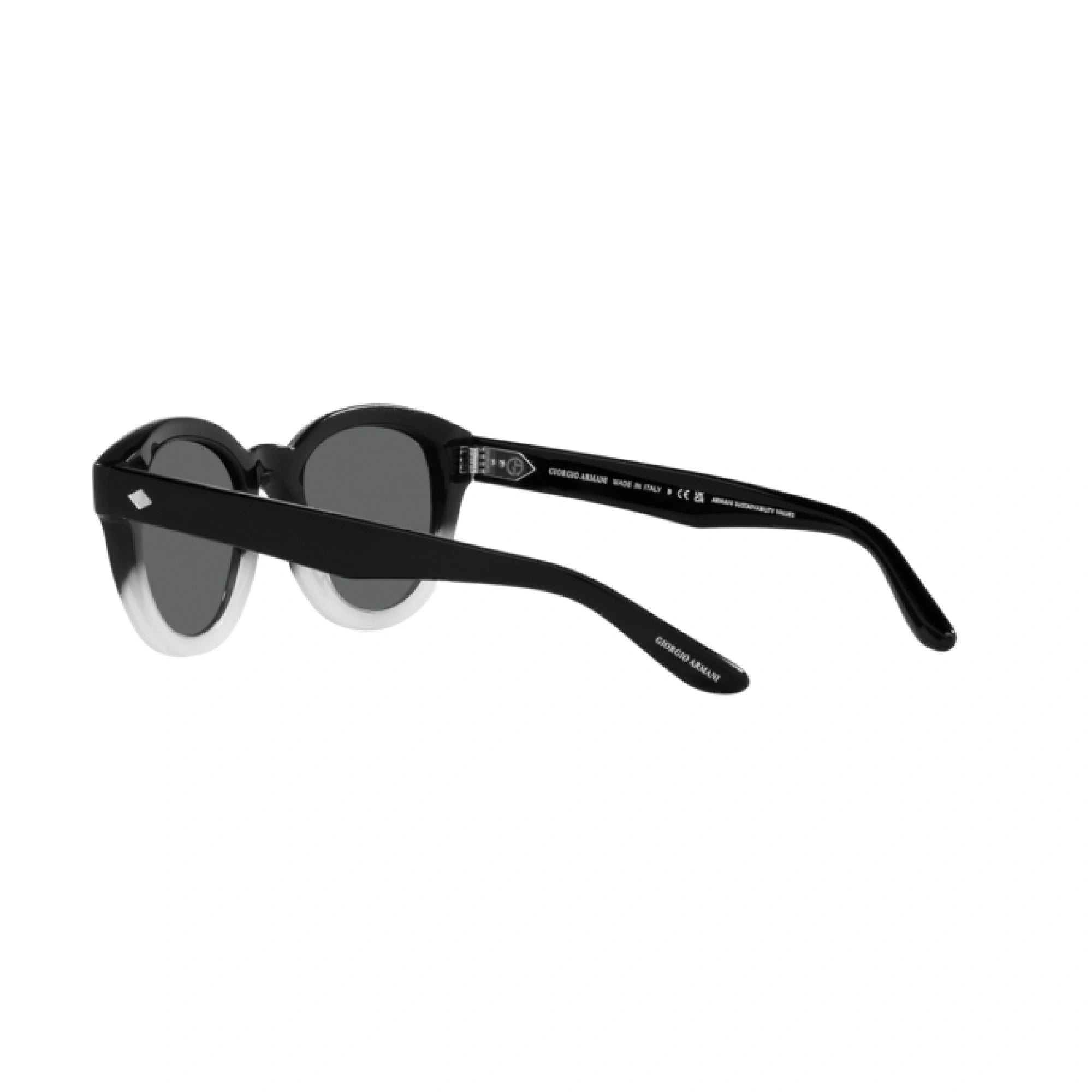GIORGIO ARMANI AR 8181 - 5996B1 GRADIENTE NERO-BIANCO | OCCHIALE DA SOLE DONNA | CALIBRO 49