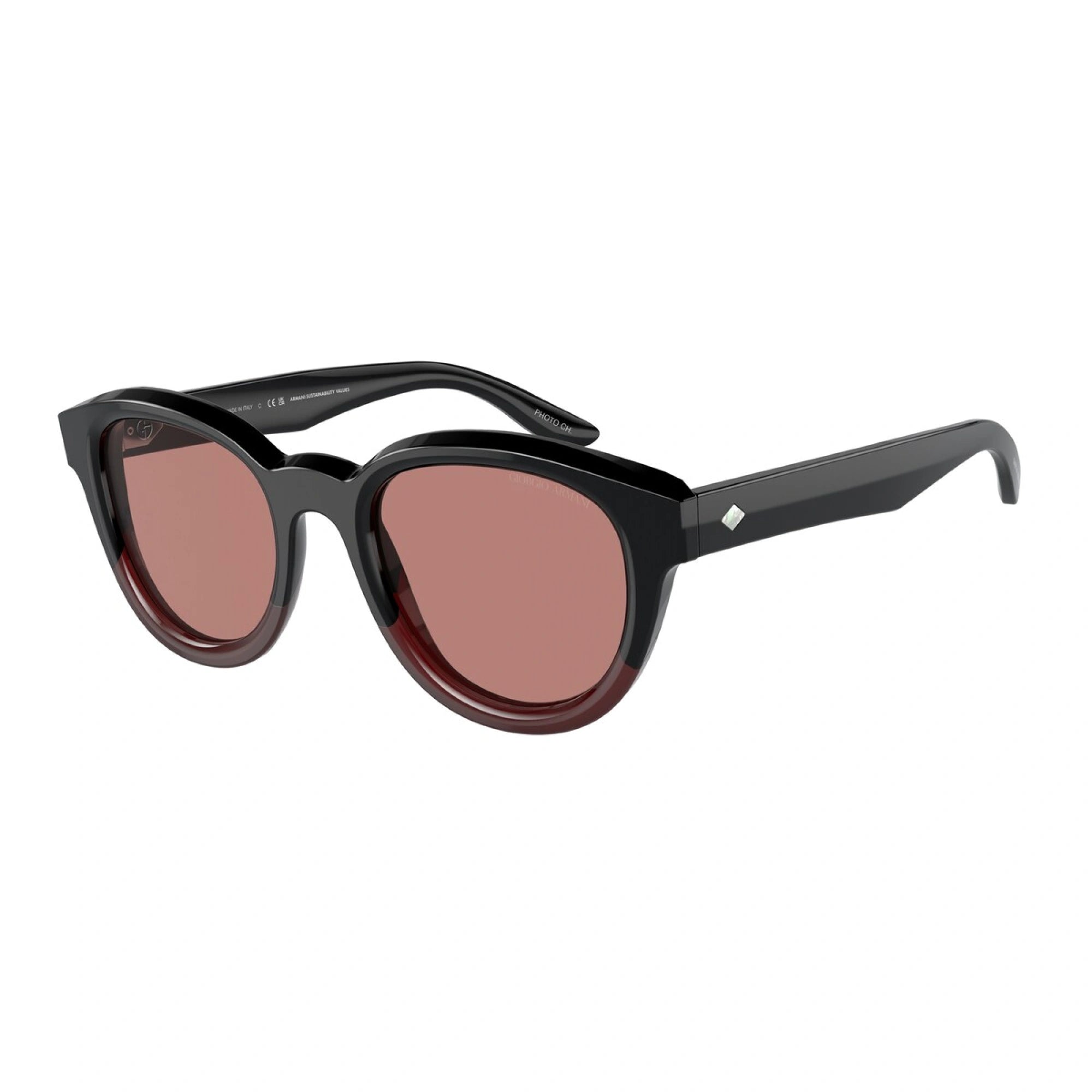 GIORGIO ARMANI AR 8181 - 599730 SFUMATO NERO-BORDEAUX | OCCHIALE DA SOLE DONNA | CALIBRO 49