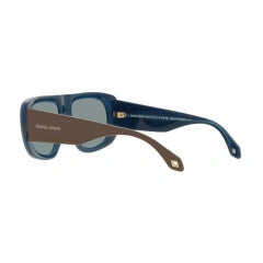 GIORGIO ARMANI AR 8183 - 5985Y5 BROWN-TRANSPARENT BLUE | MEN'S CALIBER 56 SUNGLASSES 
