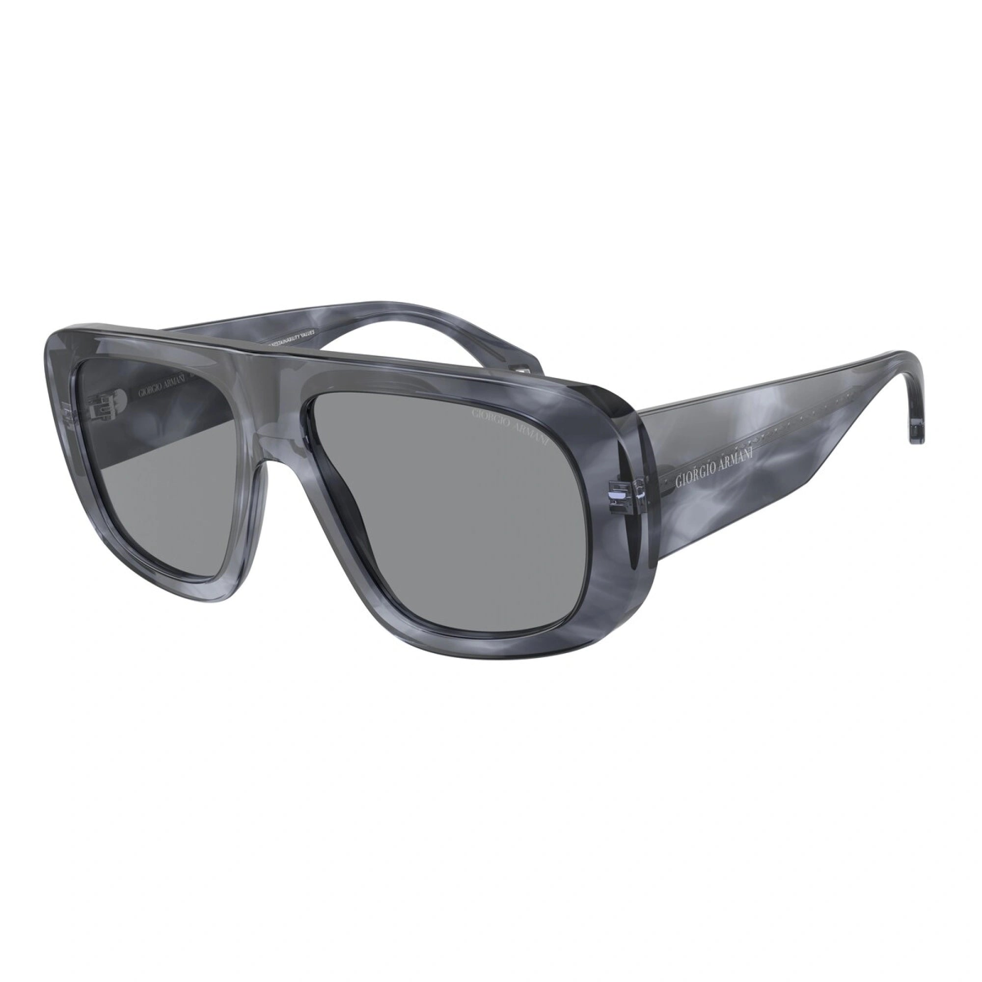 GIORGIO ARMANI AR 8183 - 598602 BLU A STRISCE | OCCHIALE DA SOLE UOMO | CALIBRO 56