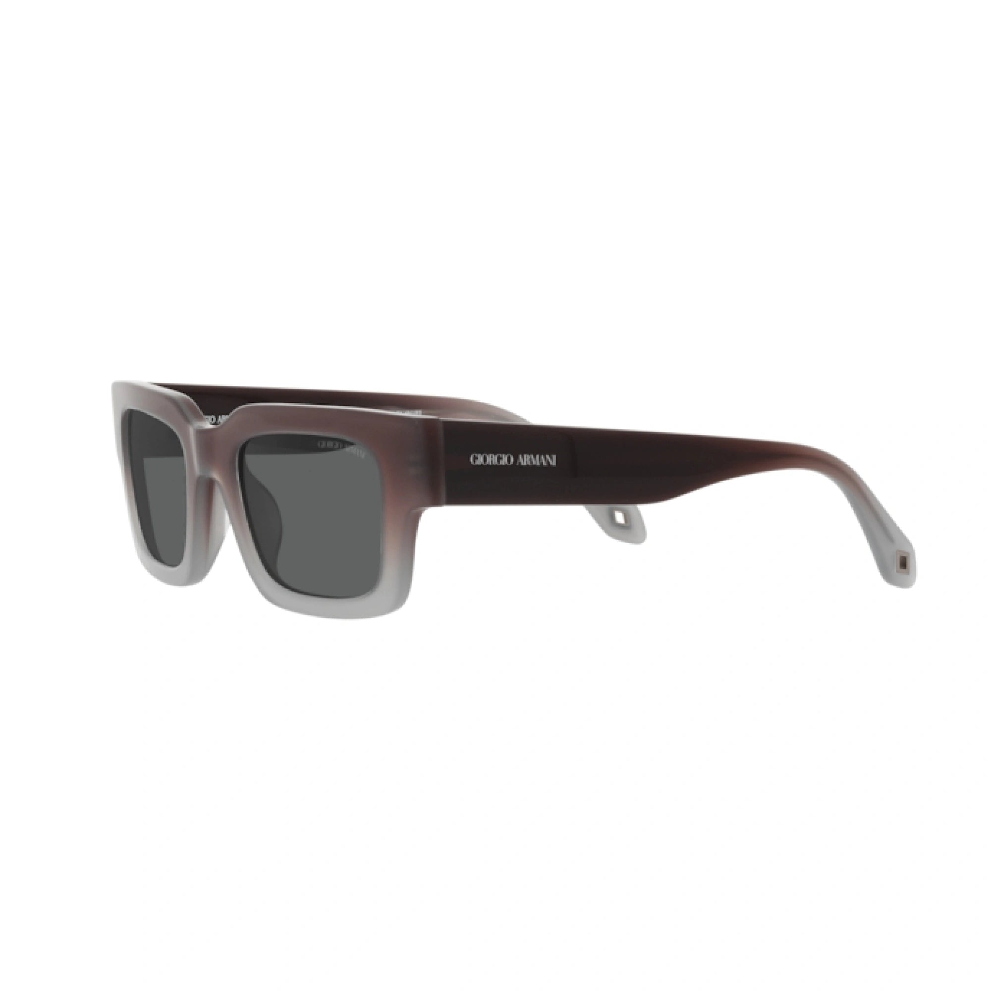 GIORGIO ARMANI AR 8184U - 5980B1 SFUMATURA MARRONE-BLU | OCCHIALE DA SOLE UOMO | CALIBRO 52