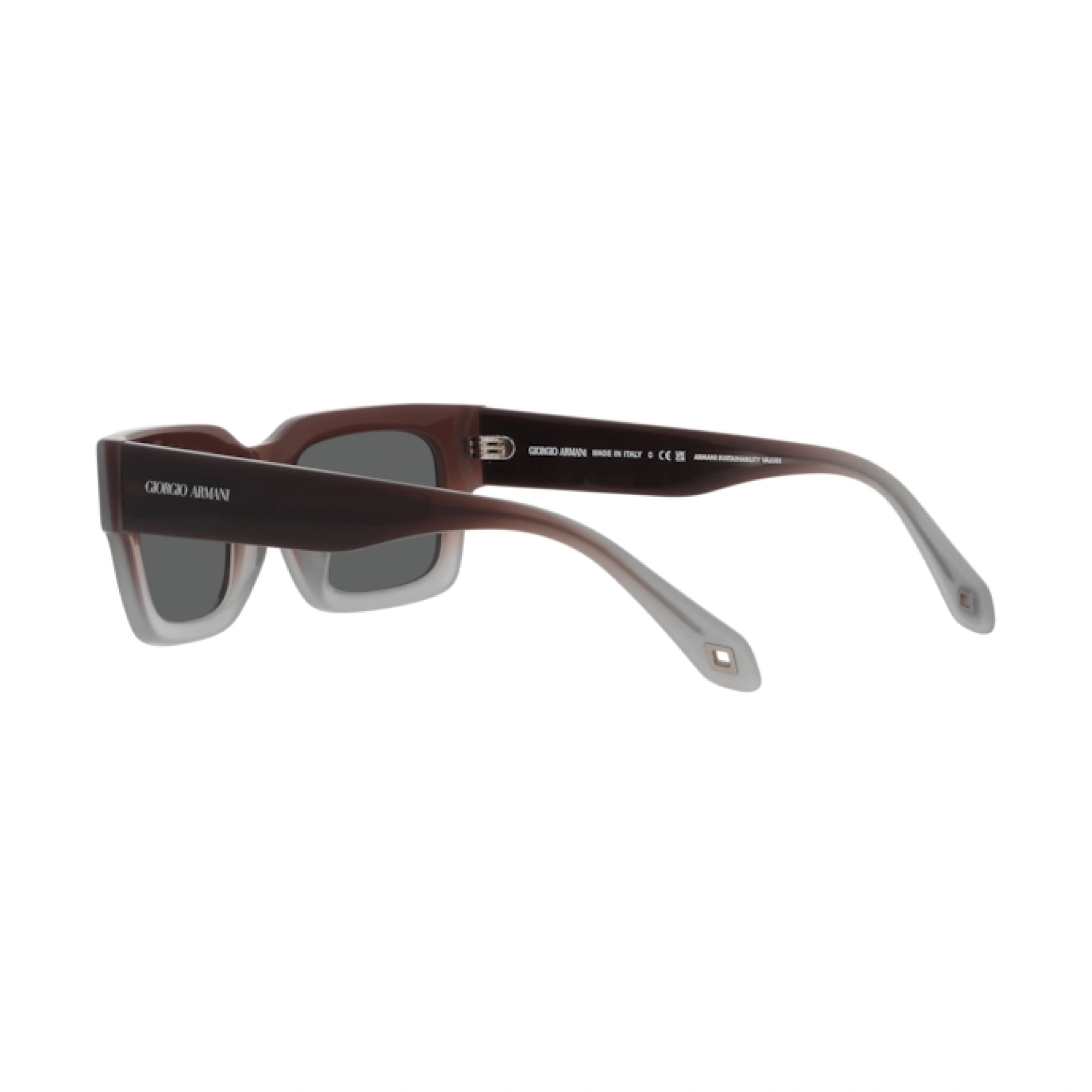 GIORGIO ARMANI AR 8184U - 5980B1 SFUMATURA MARRONE-BLU | OCCHIALE DA SOLE UOMO | CALIBRO 52