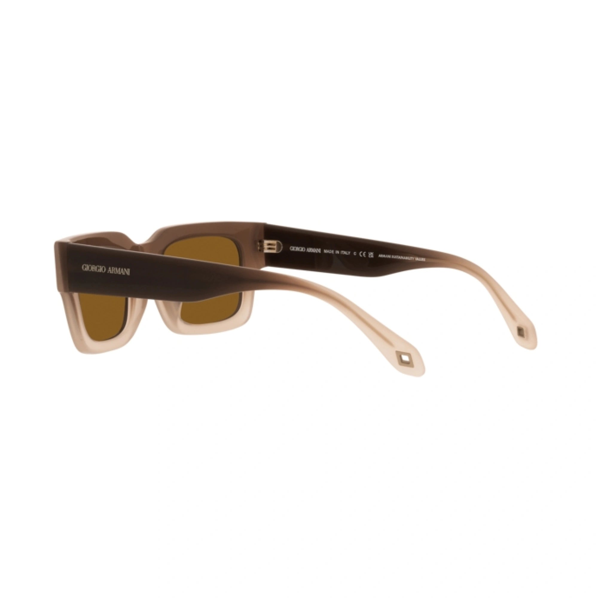 GIORGIO ARMANI AR 8184U - 598133 SFUMATO MARRONE-CRISTALLO | OCCHIALE DA SOLE UOMO | CALIBRO 52
