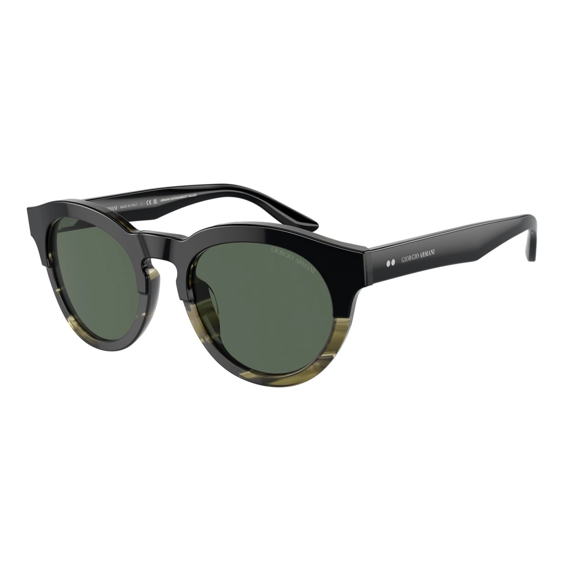 GIORGIO ARMANI AR 8189U - 600771 VERDE A STRISCE NERE | OCCHIALE DA SOLE UOMO | CALIBRO 51