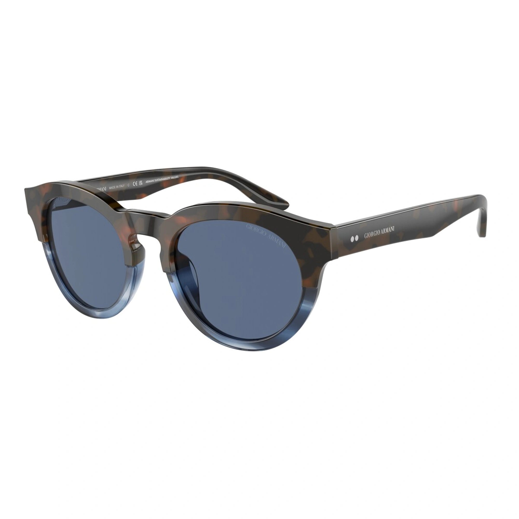 GIORGIO ARMANI AR 8189U - 600880 ROSSO AVANA RIGATO BLU | OCCHIALE DA SOLE UOMO | CALIBRO 51