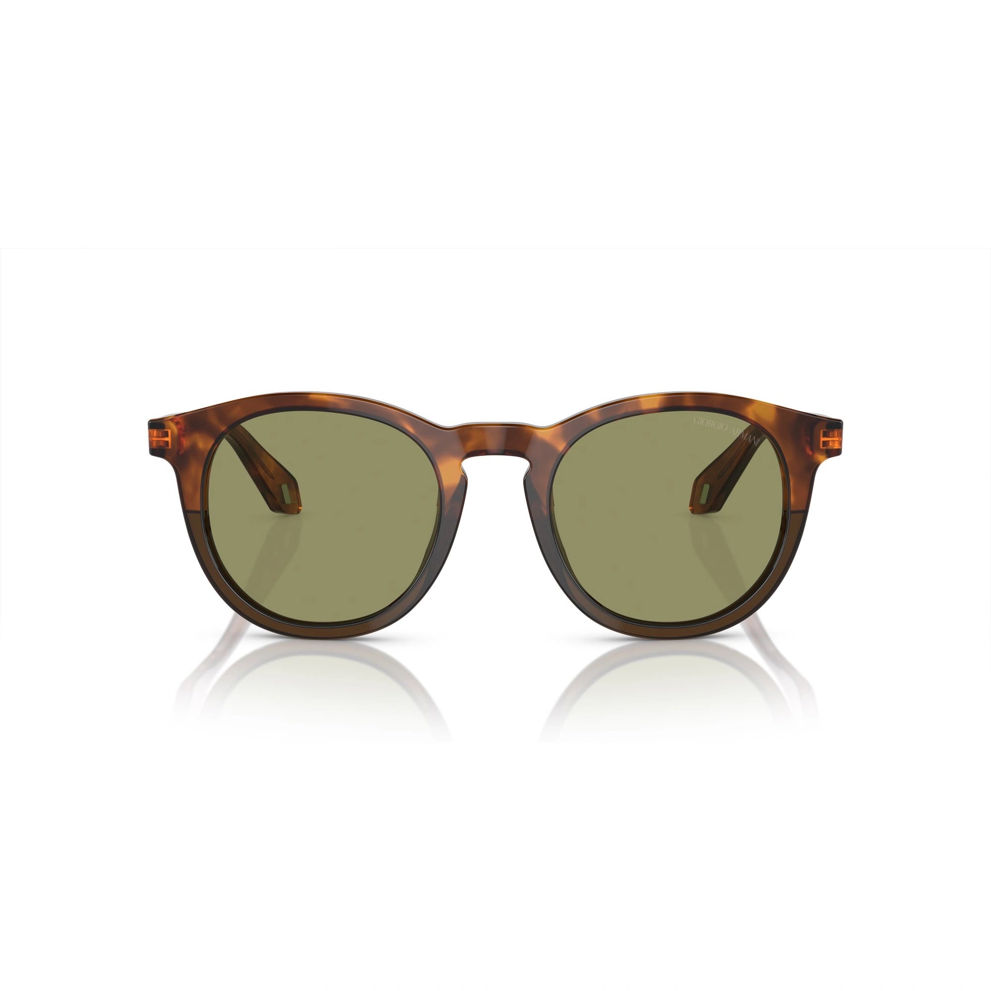 GIORGIO ARMANI AR 8192 - 598814 ROSSO AVANA/VERDE OLIVA OPALE | OCCHIALE DA SOLE UOMO | CALIBRO 50