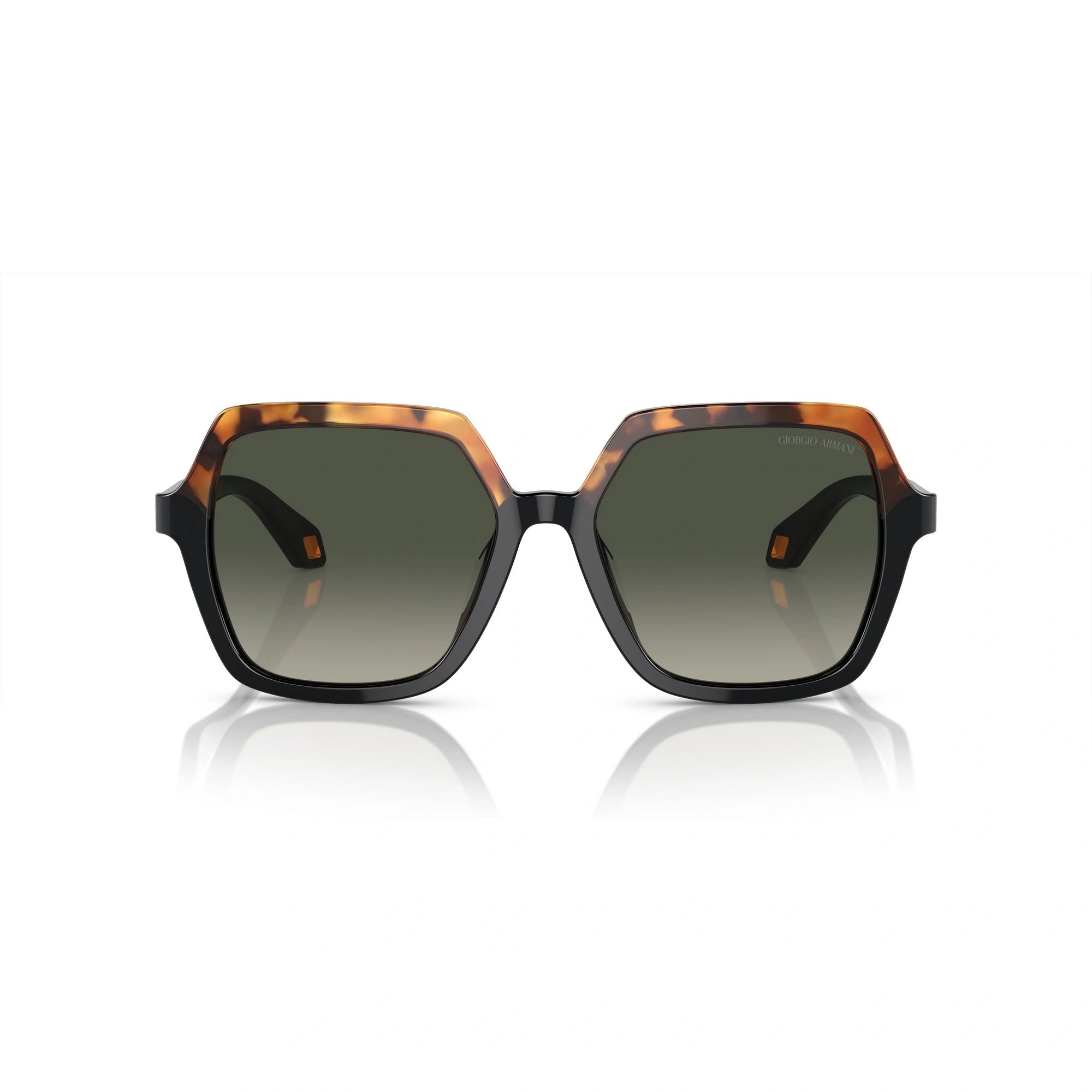 GIORGIO ARMANI AR 8193U - 587519 GIALLO AVANA/NERO | OCCHIALE DA SOLE DONNA | CALIBRO 55