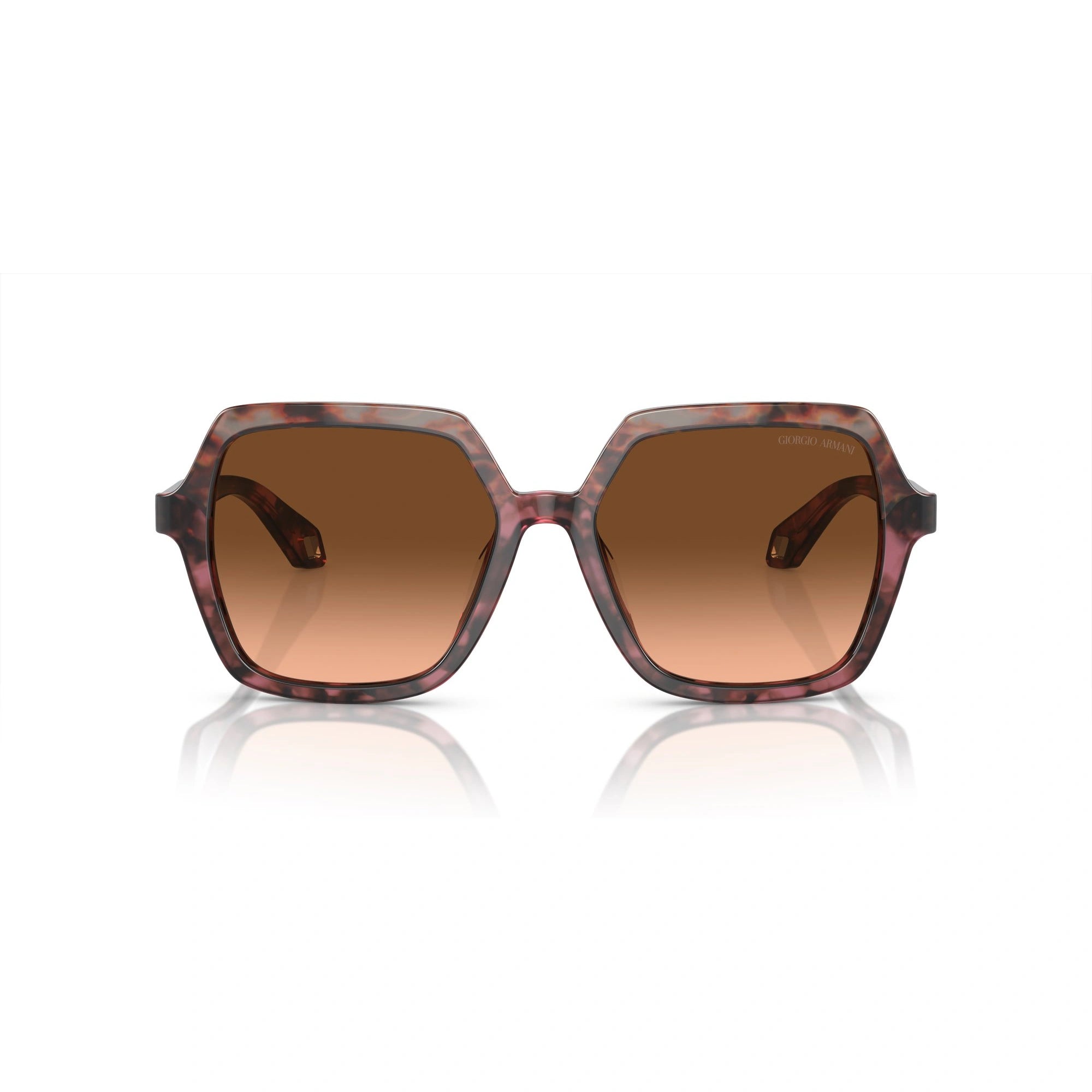 GIORGIO ARMANI AR 8193U - 60320A AVANA GRIGIO/AVANA BORDEAUX | OCCHIALE DA SOLE DONNA | CALIBRO 55