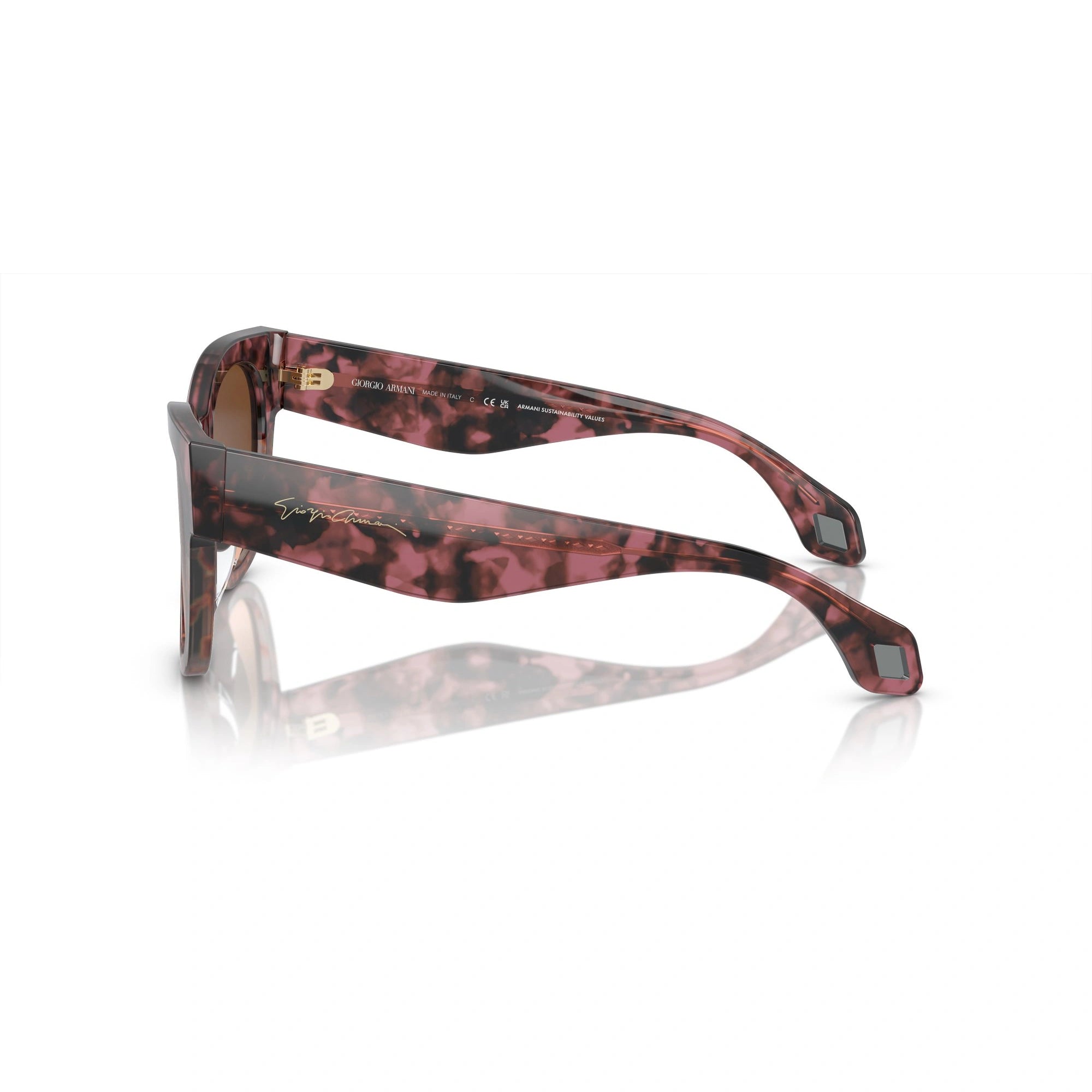 GIORGIO ARMANI AR 8195U - 60320A AVANA BORDEAUX/AVANA GRIGIO | OCCHIALE DA SOLE DONNA | CALIBRO 51