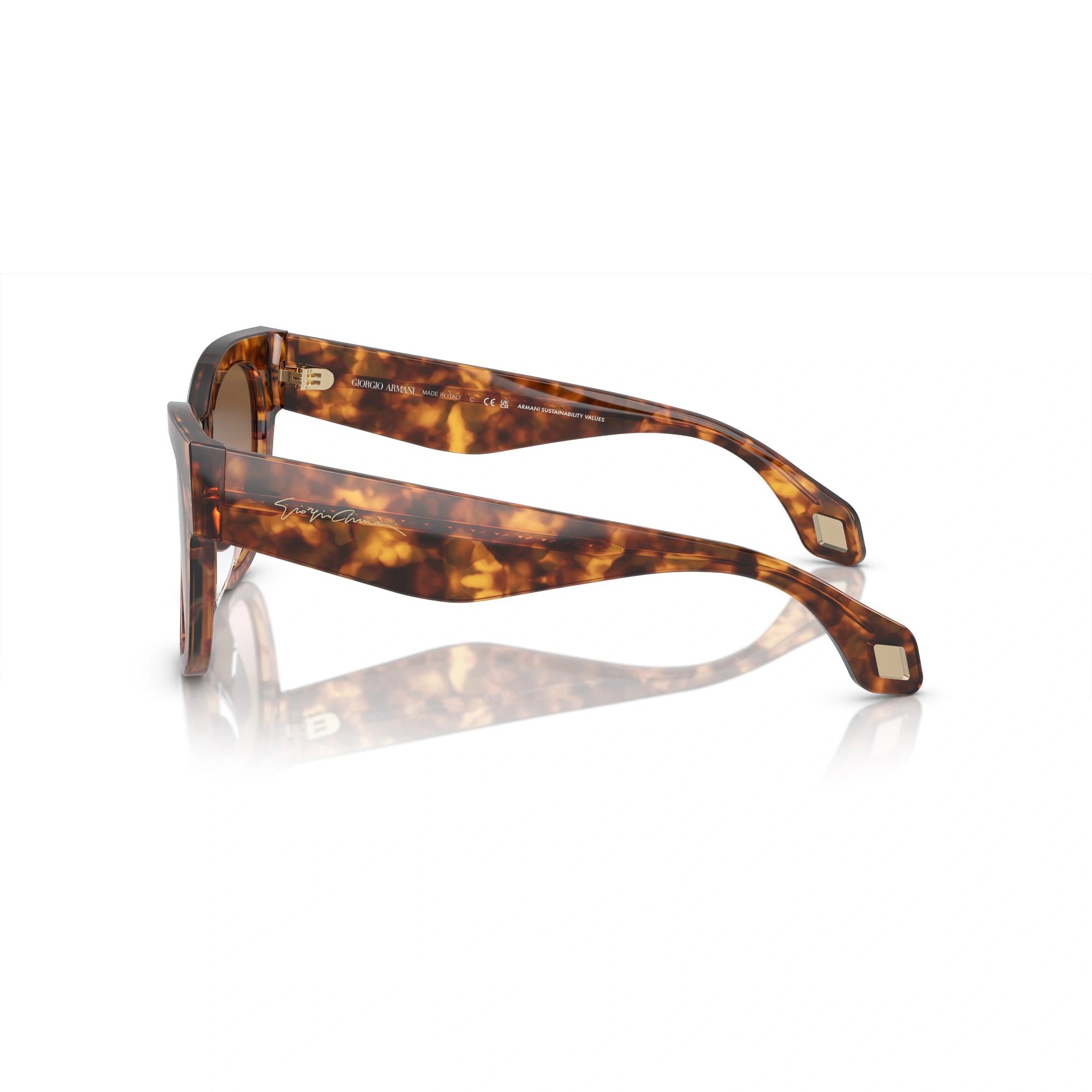 GIORGIO ARMANI AR 8195U - 603351 AVANA ROSSO/AVANA ARANCIO | OCCHIALE DA SOLE DONNA | CALIBRO 51