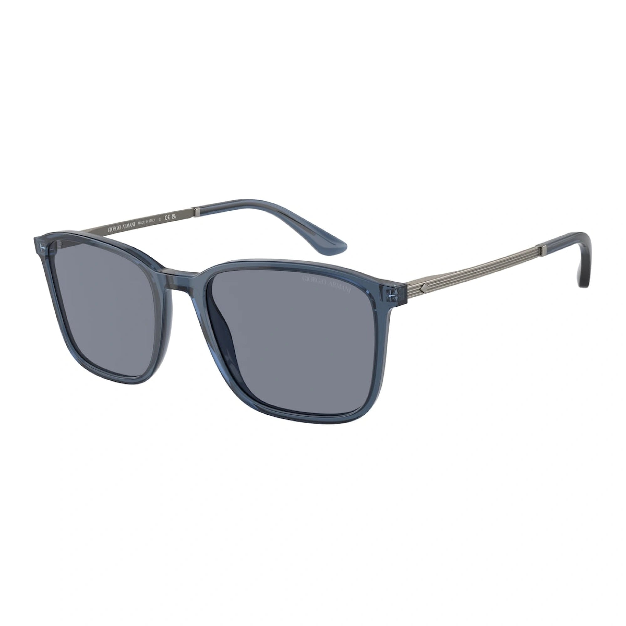 GIORGIO ARMANI AR 8197 - 603519 BLU TRASPARENTE | OCCHIALE DA SOLE UOMO | CALIBRO 55