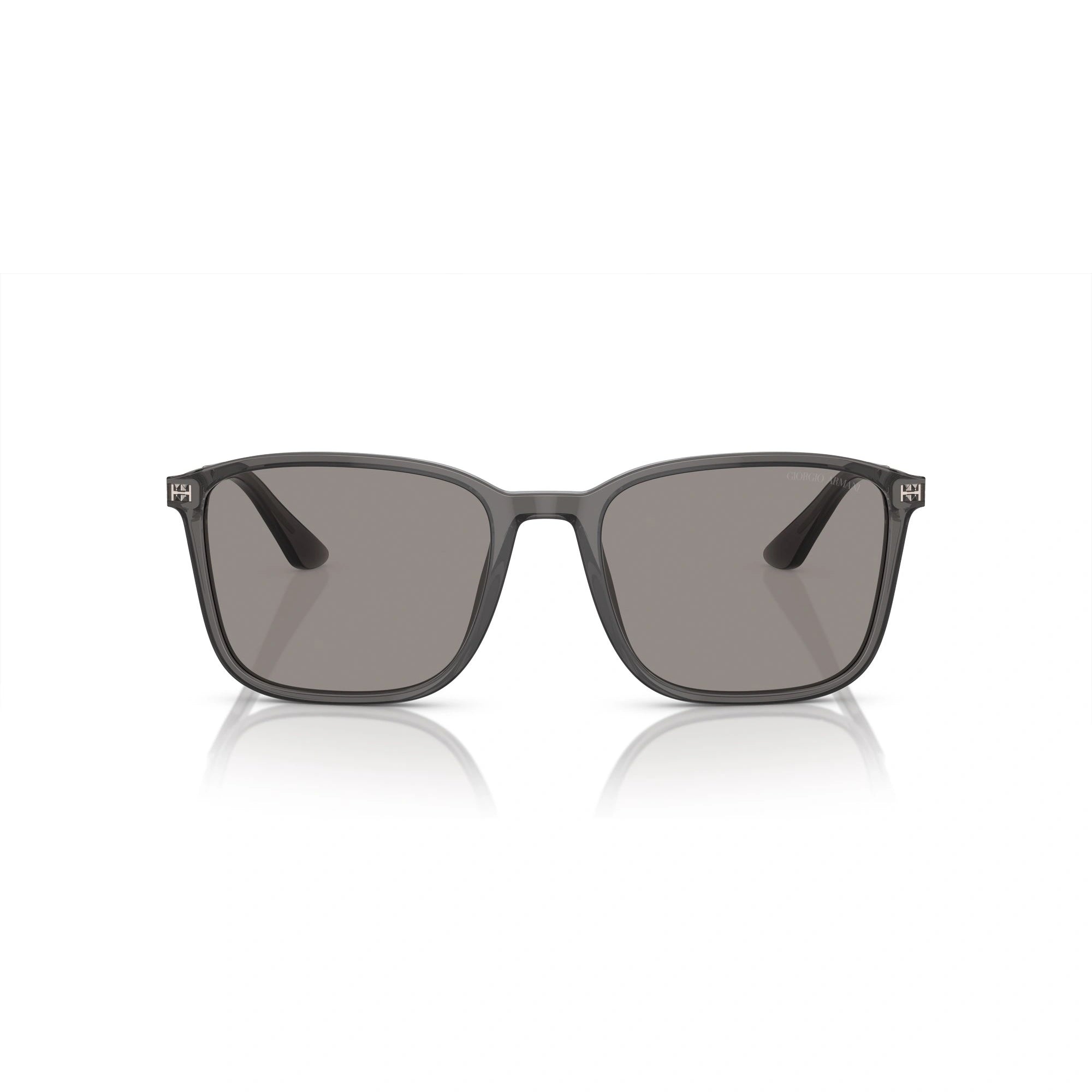 GIORGIO ARMANI AR 8197 - 6036M3 GRIGIO TRASPARENTE | OCCHIALE DA SOLE UOMO | CALIBRO 55