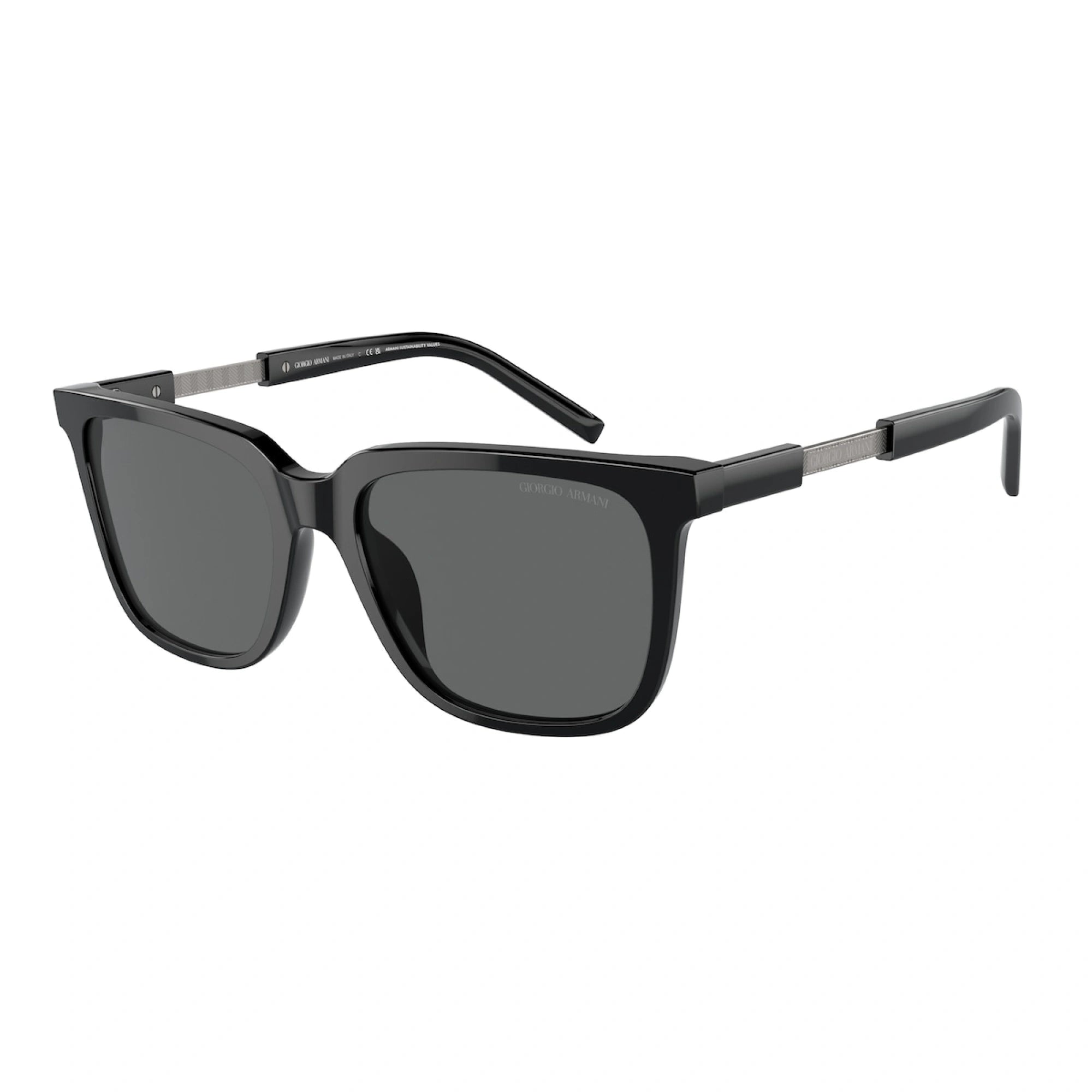 GIORGIO ARMANI AR 8202U - 587587 NERO | OCCHIALE DA SOLE UOMO | CALIBRO 55