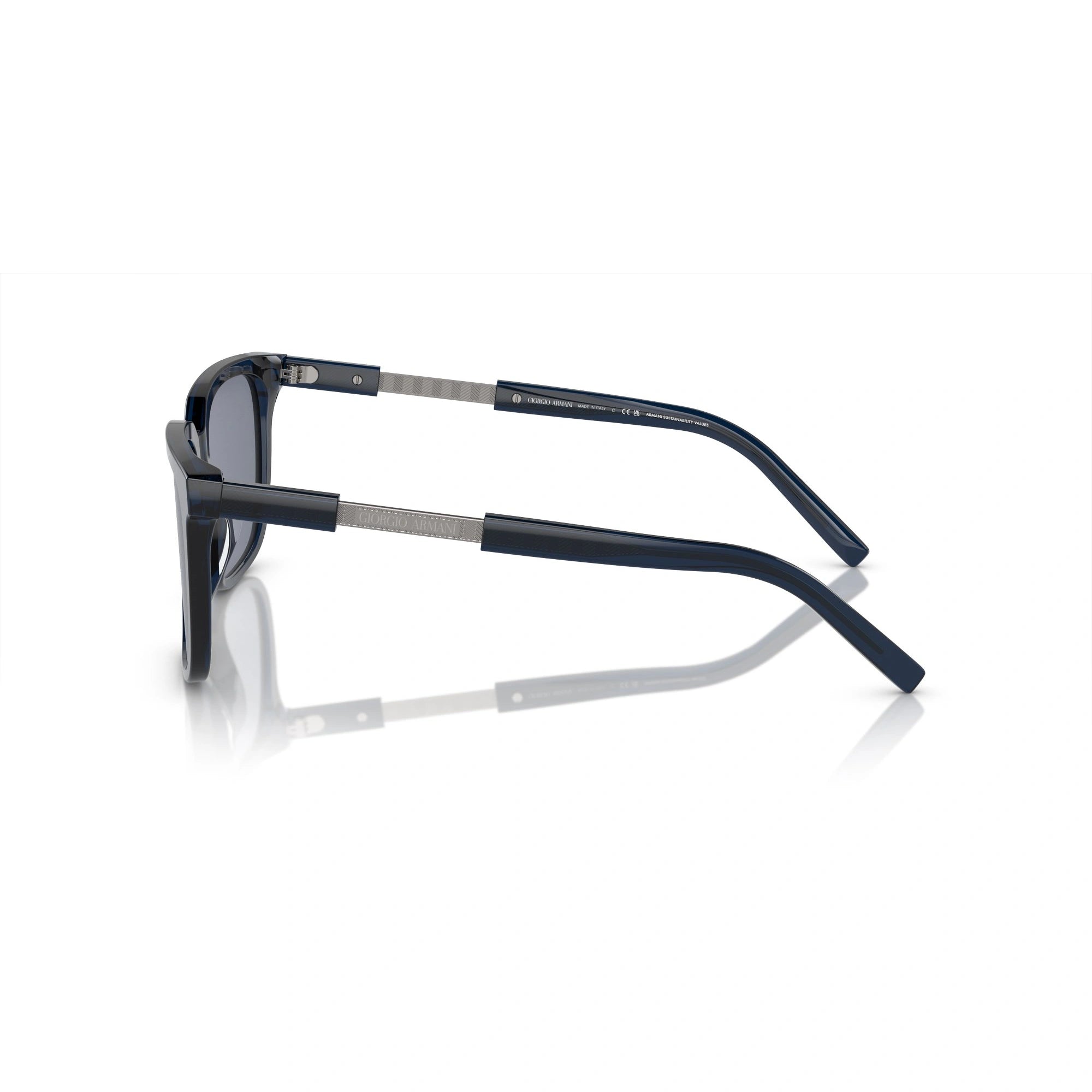 GIORGIO ARMANI AR 8202U - 604719 BLU TRASPARENTE | OCCHIALE DA SOLE UOMO | CALIBRO 55