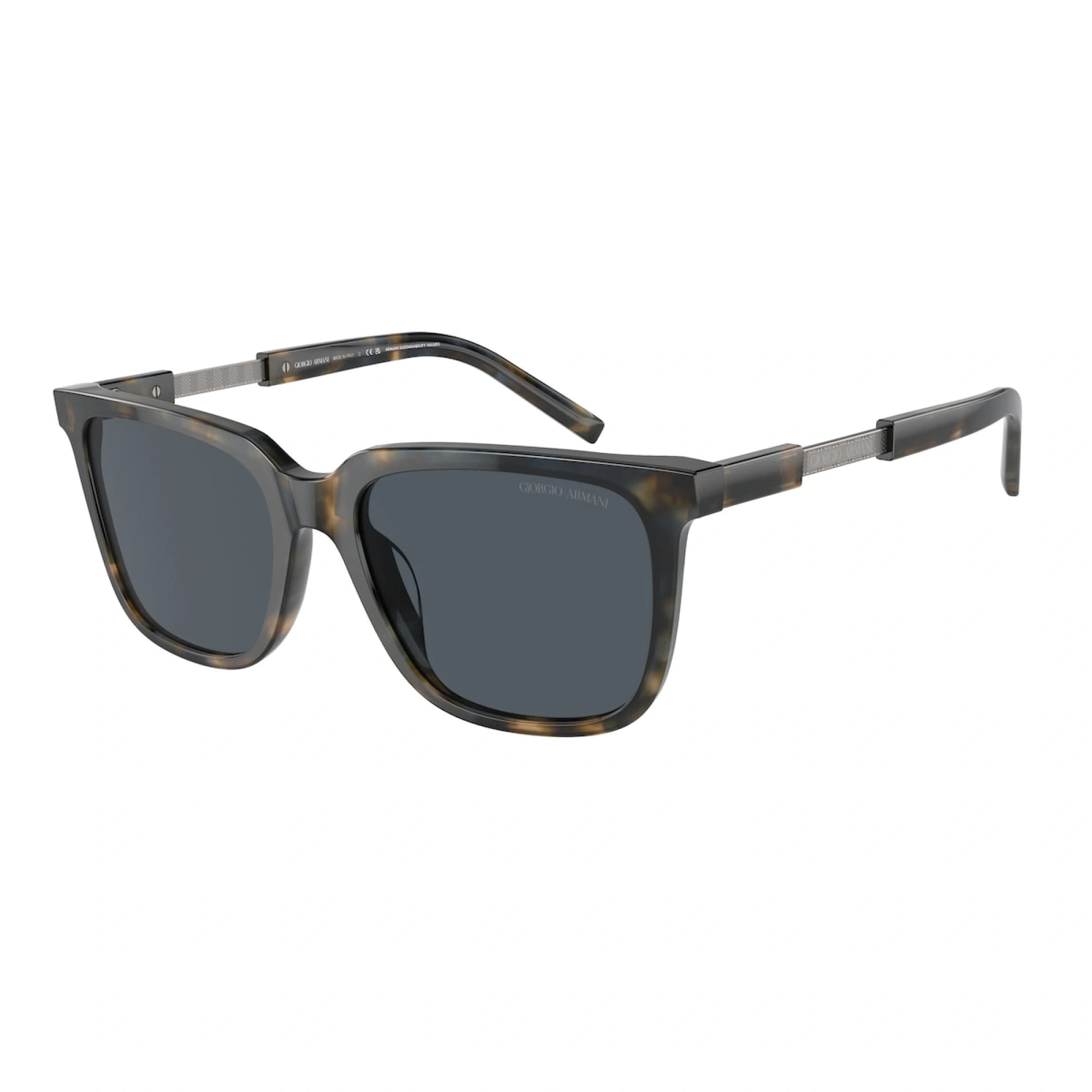 GIORGIO ARMANI AR 8202U - 604887 AVANA BLU | OCCHIALE DA SOLE UOMO | CALIBRO 55