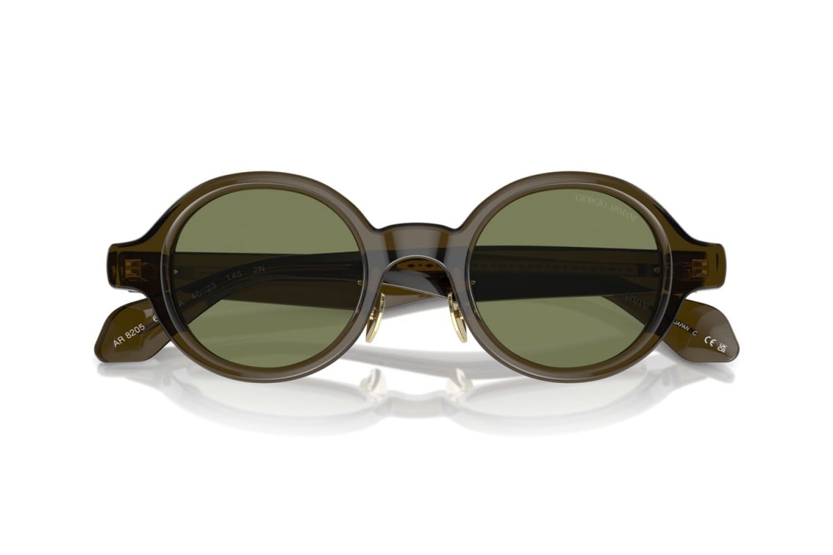 OCCHIALE DA SOLE UOMO | GIORGIO ARMANI AR 8205 - 60612A VERDE TRASPARENTE - CALIBRO 46