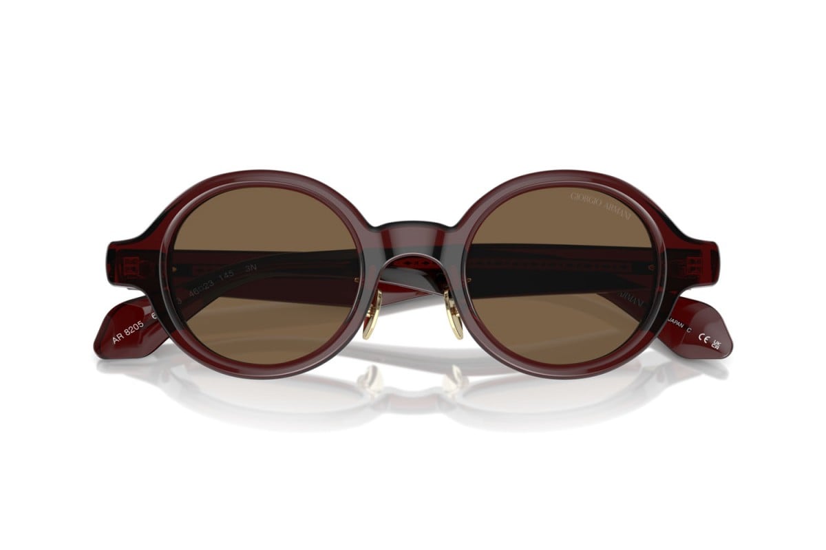 OCCHIALE DA SOLE UOMO | GIORGIO ARMANI AR 8205 - 606273 MARRONE TRASPARENTE - CALIBRO 46