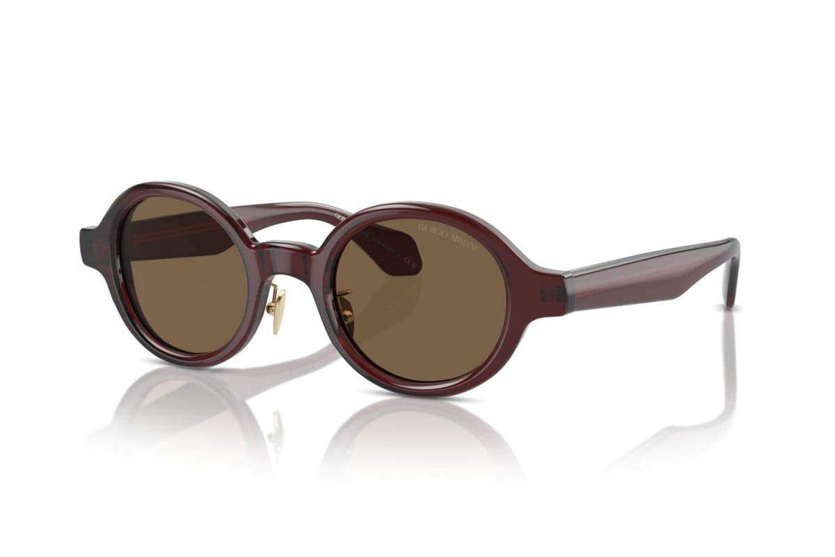 OCCHIALE DA SOLE UOMO | GIORGIO ARMANI AR 8205 - 606273 MARRONE TRASPARENTE - CALIBRO 46