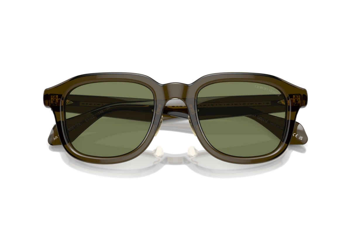 OCCHIALE DA SOLE UOMO | GIORGIO ARMANI AR 8206 - 60612A VERDE TRASPARENTE - CALIBRO 51