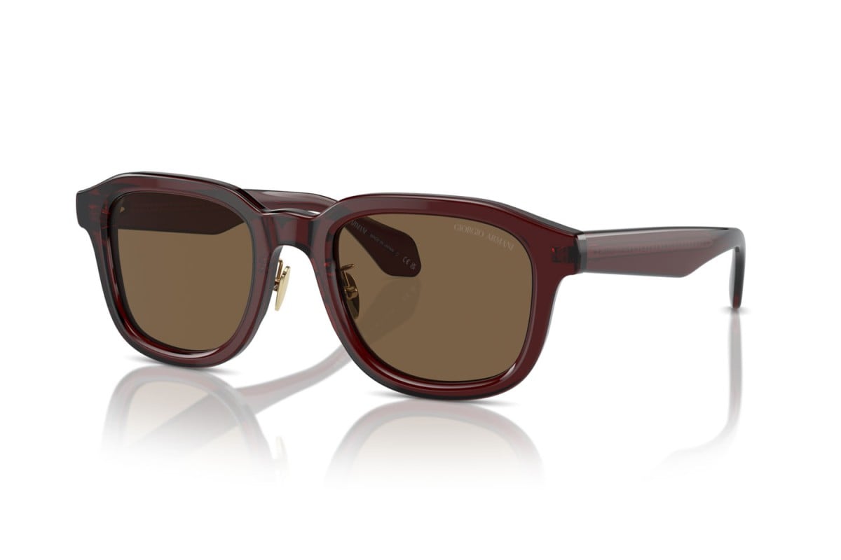 OCCHIALE DA SOLE UOMO | GIORGIO ARMANI AR 8206 - 606273 MARRONE TRASPARENTE - CALIBRO 51