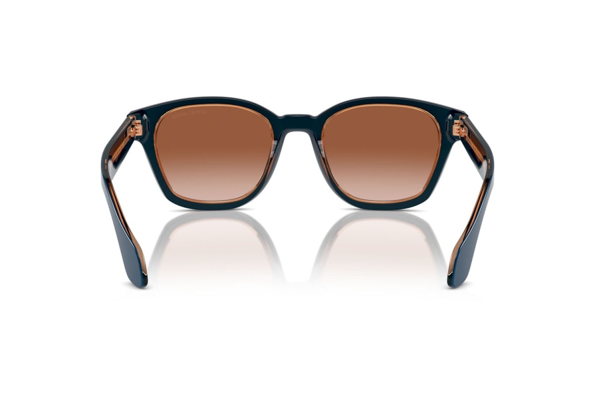 OCCHIALE DA SOLE UOMO | GIORGIO ARMANI AR 8207 - 608513 TOP BLU/MARRONE TRASPARENTE - CALIBRO 50