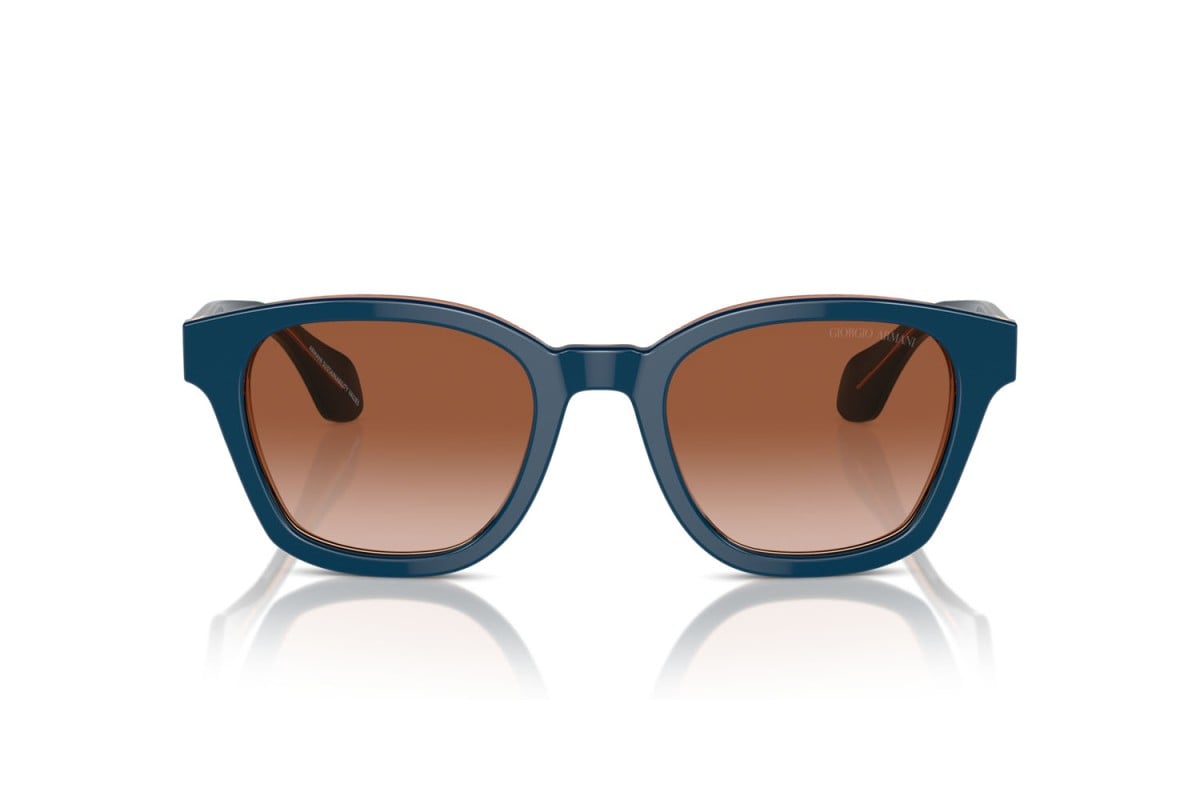 OCCHIALE DA SOLE UOMO | GIORGIO ARMANI AR 8207 - 608513 TOP BLU/MARRONE TRASPARENTE - CALIBRO 50