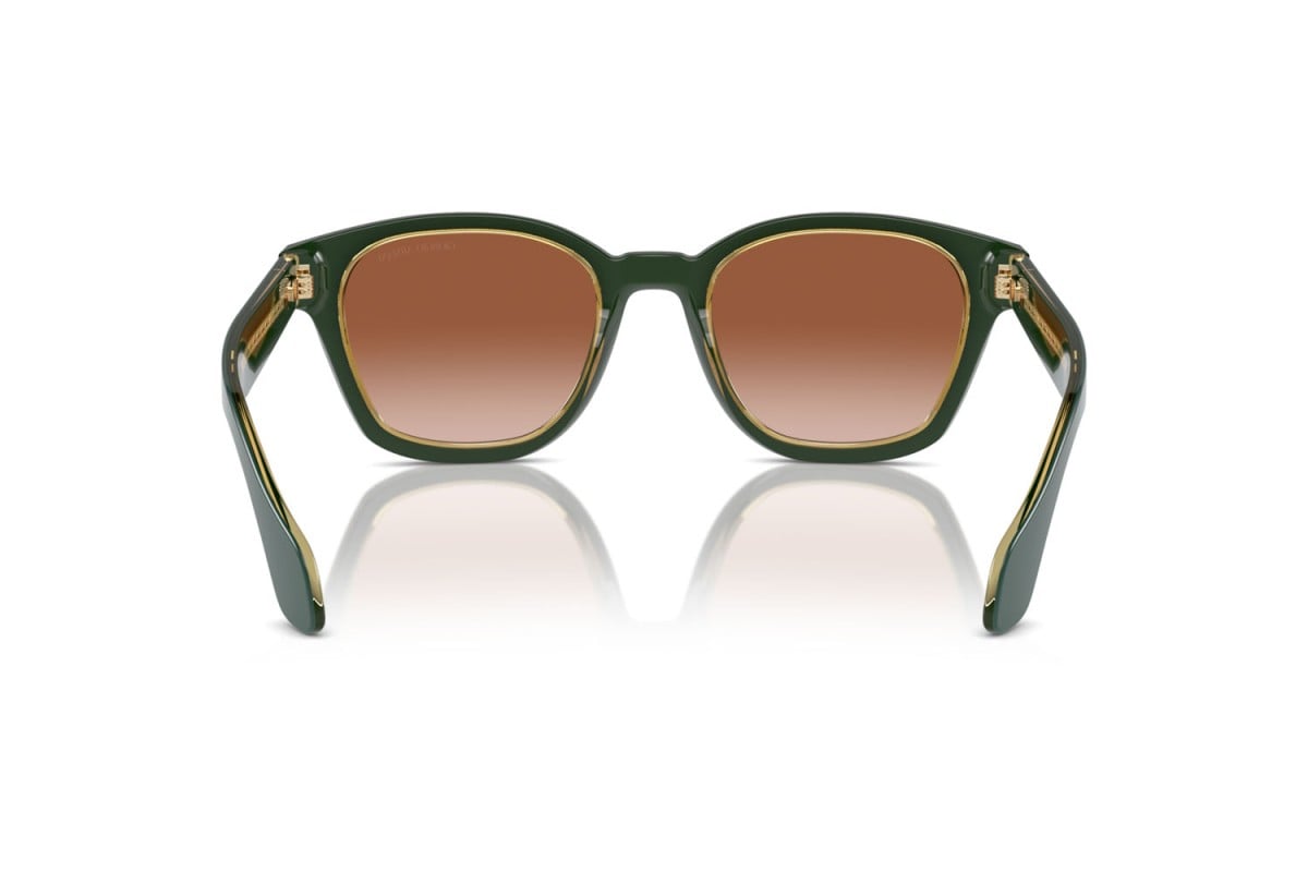 OCCHIALE DA SOLE UOMO | GIORGIO ARMANI AR 8207 - 608613 TOP VERDE/OLIVA TRASPARENTE - CALIBRO 50