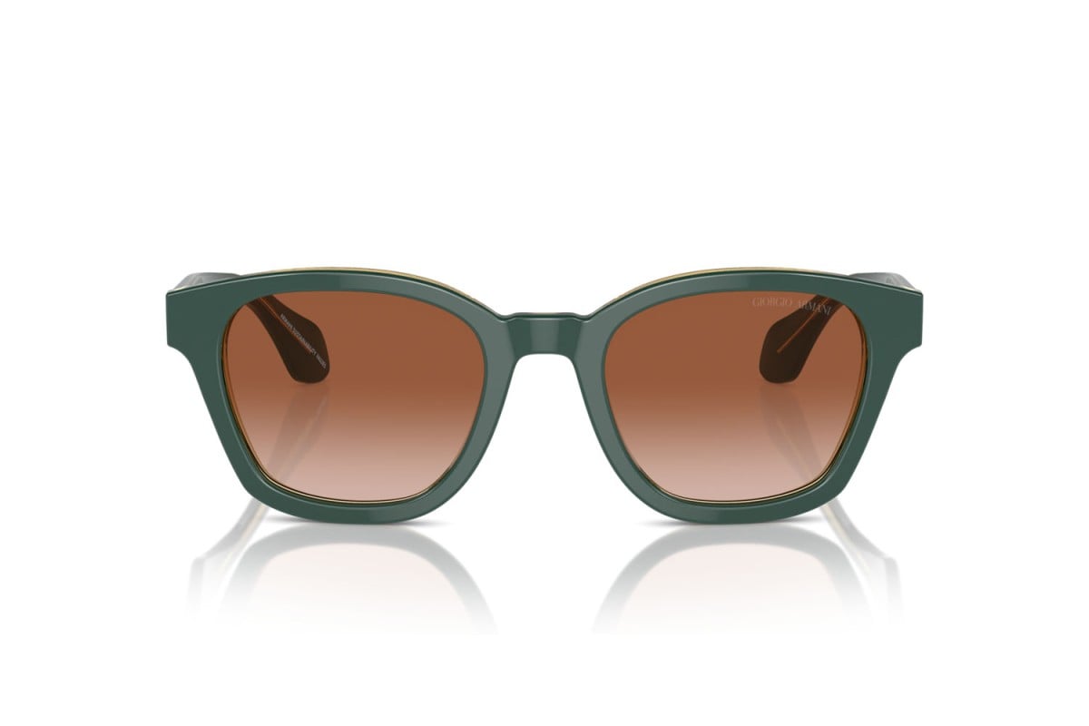 OCCHIALE DA SOLE UOMO | GIORGIO ARMANI AR 8207 - 608613 TOP VERDE/OLIVA TRASPARENTE - CALIBRO 50