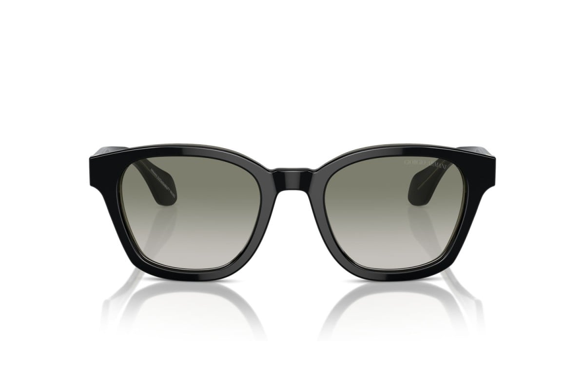 OCCHIALE DA SOLE UOMO | GIORGIO ARMANI AR 8207 - 60873M TOP NERO/VERDE TRASPARENTE - CALIBRO 50